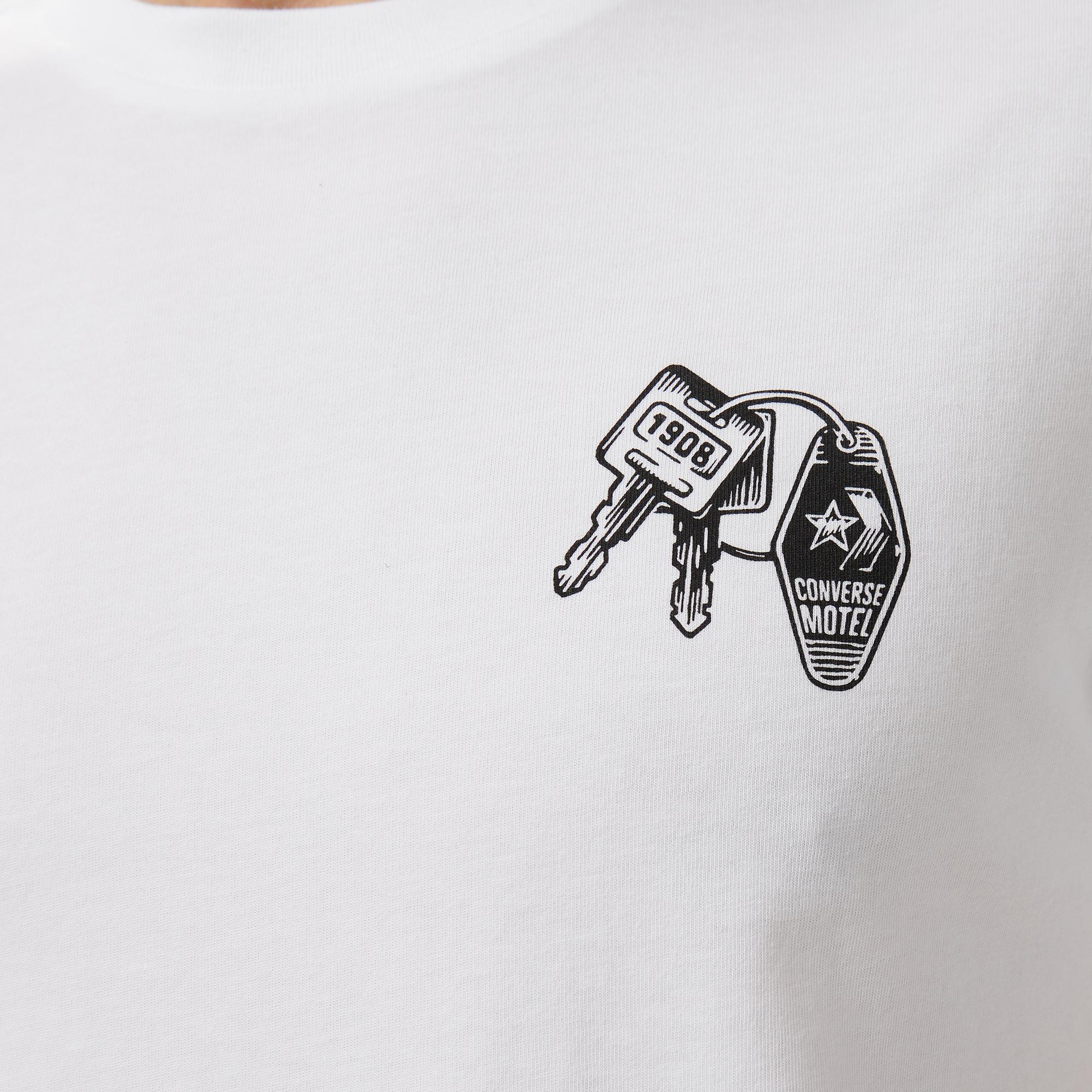 Converse Skeleton Party Erkek Beyaz T-Shirt