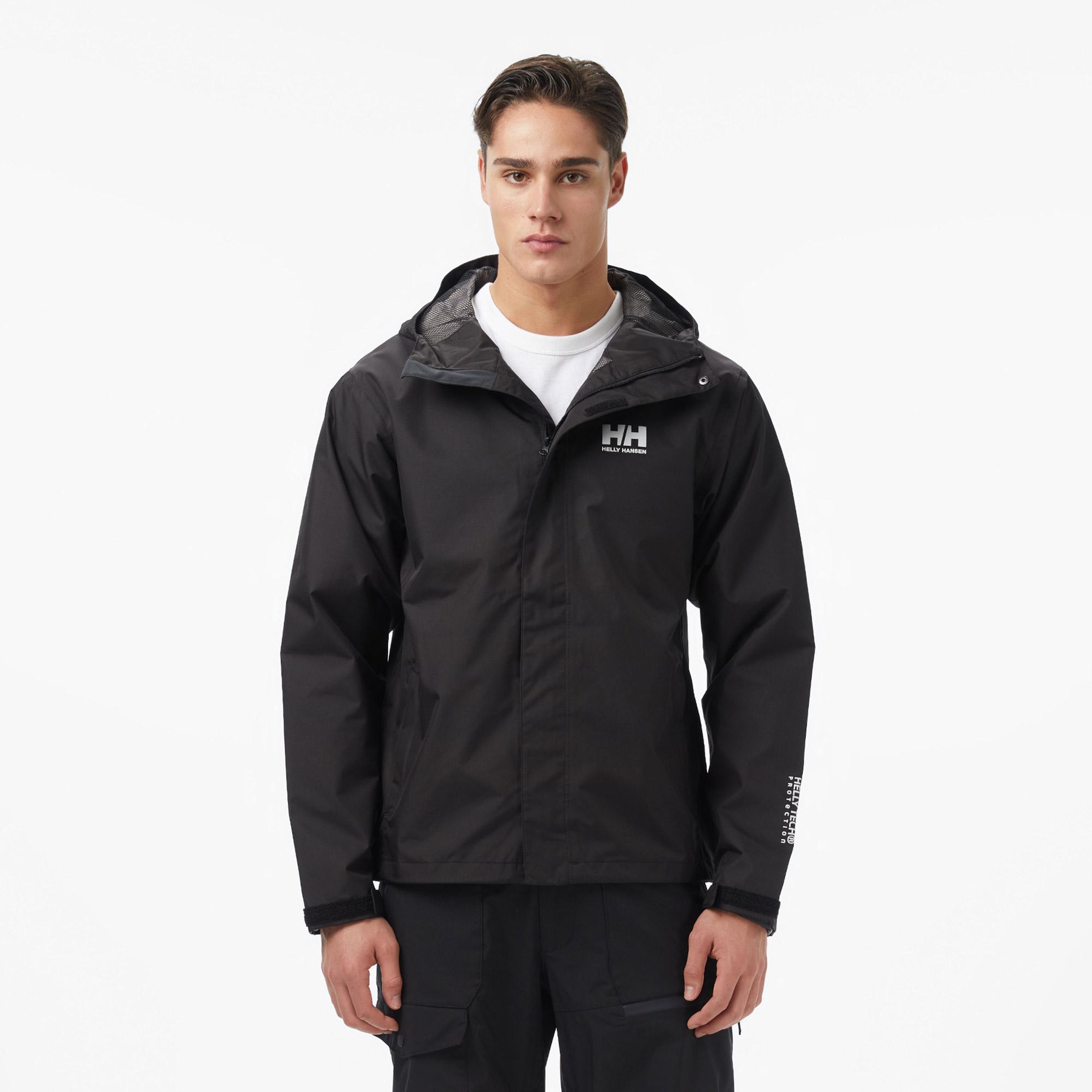 Helly Hansen Seven J Erkek Siyah Yağmurluk