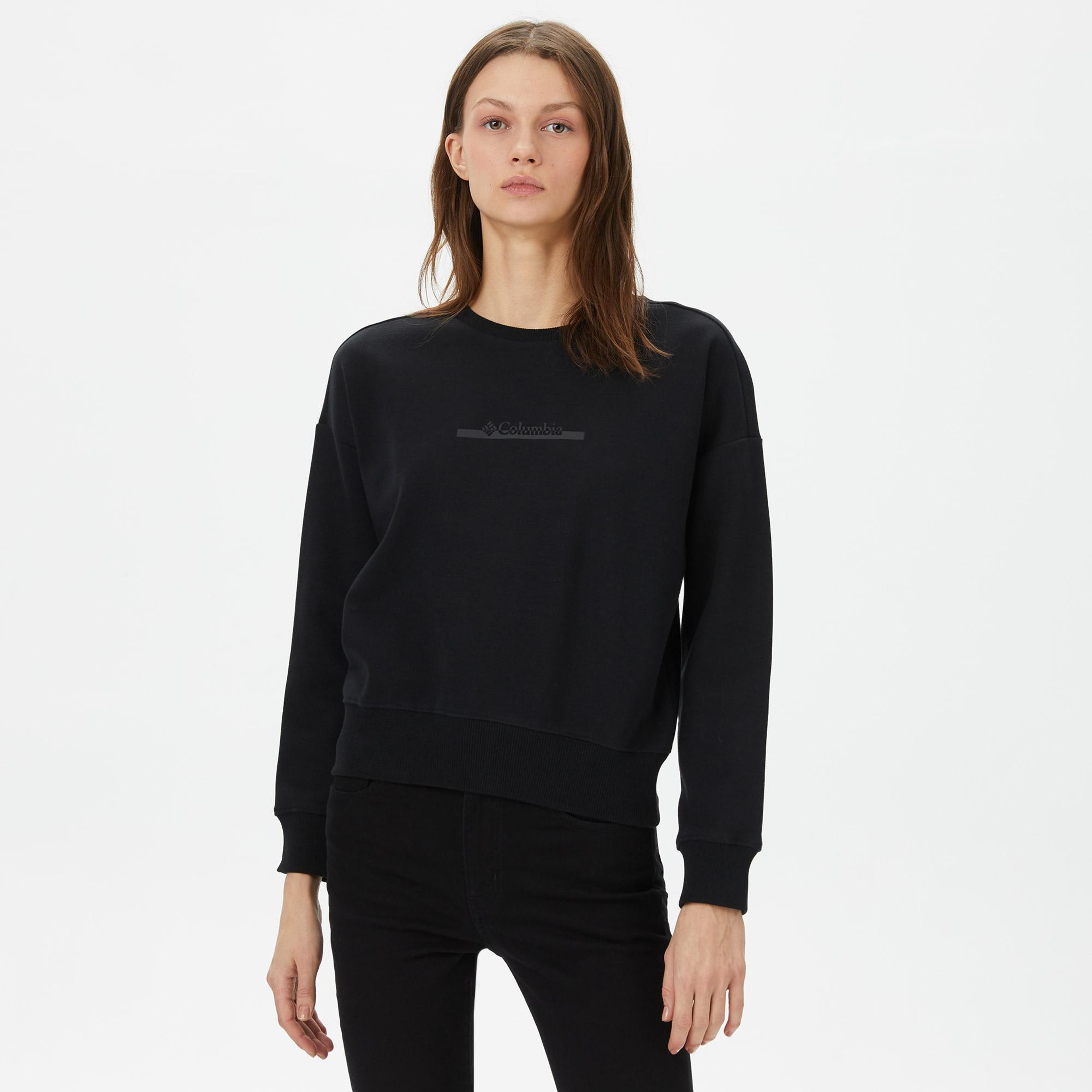 Columbia Bar Split Kadın Siyah Günlük Sweatshirt