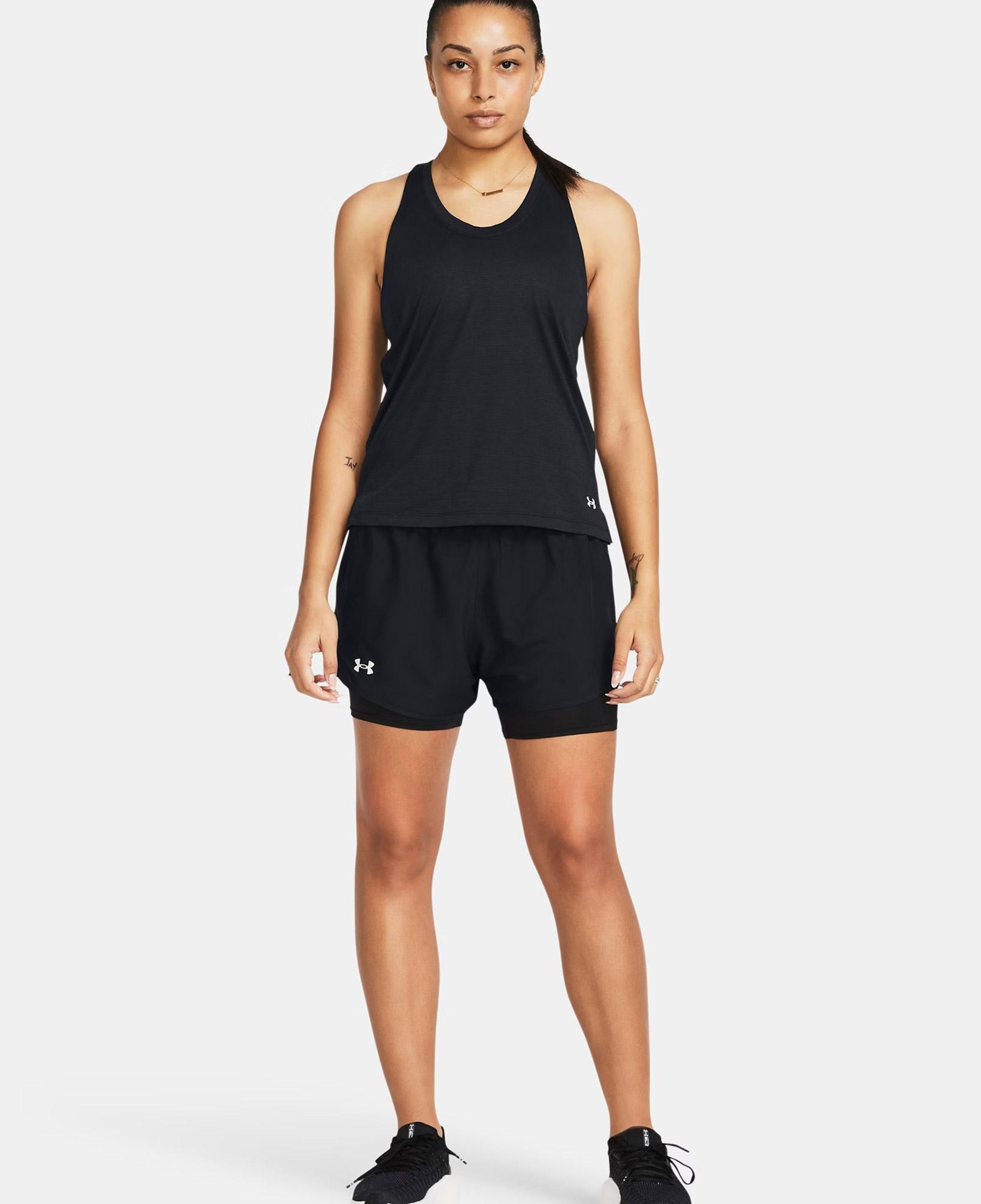 Under Armour Fly By 2in1 Kadın Siyah Koşu Şortu