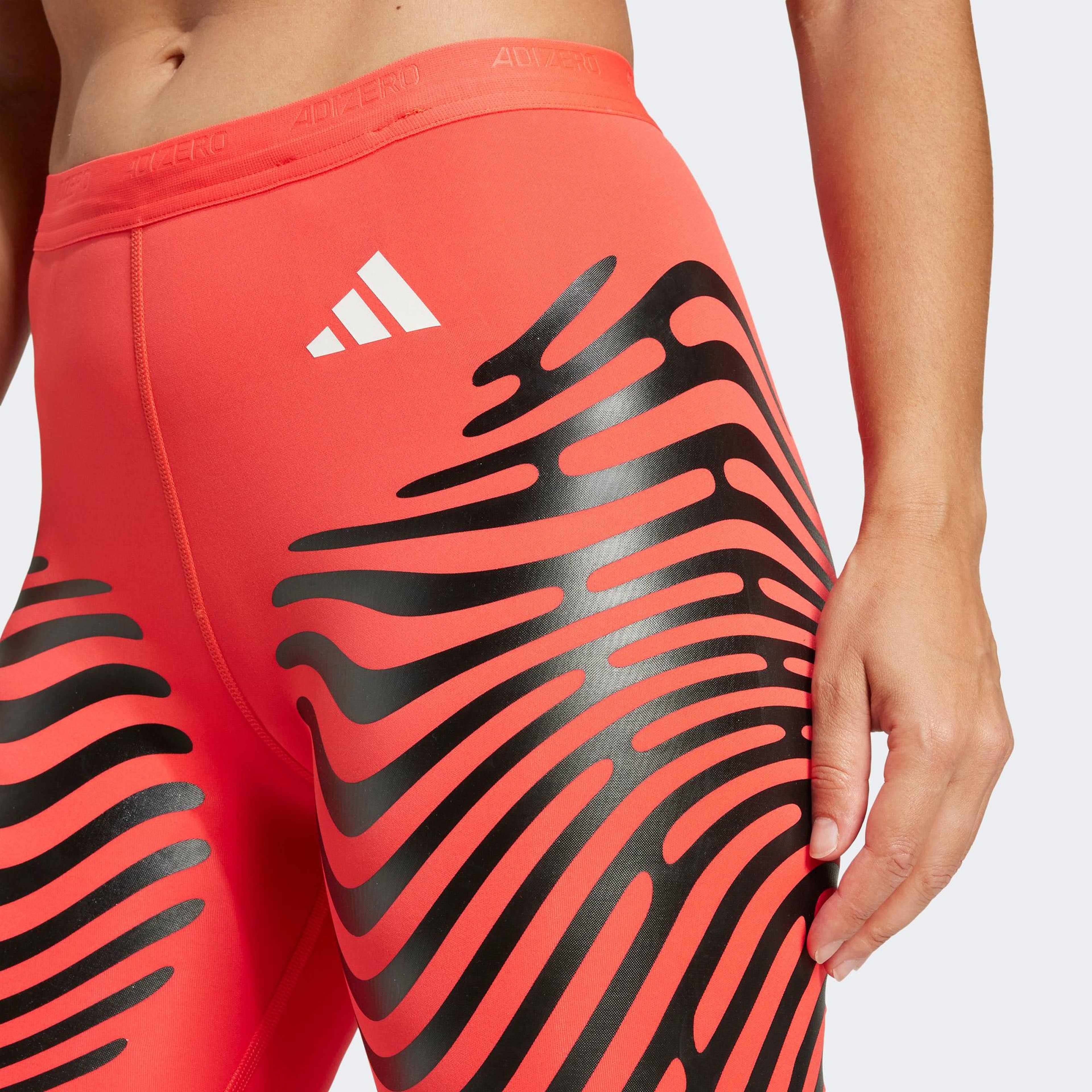adidas Adizero Control Kadın Kırmızı Koşu Taytı