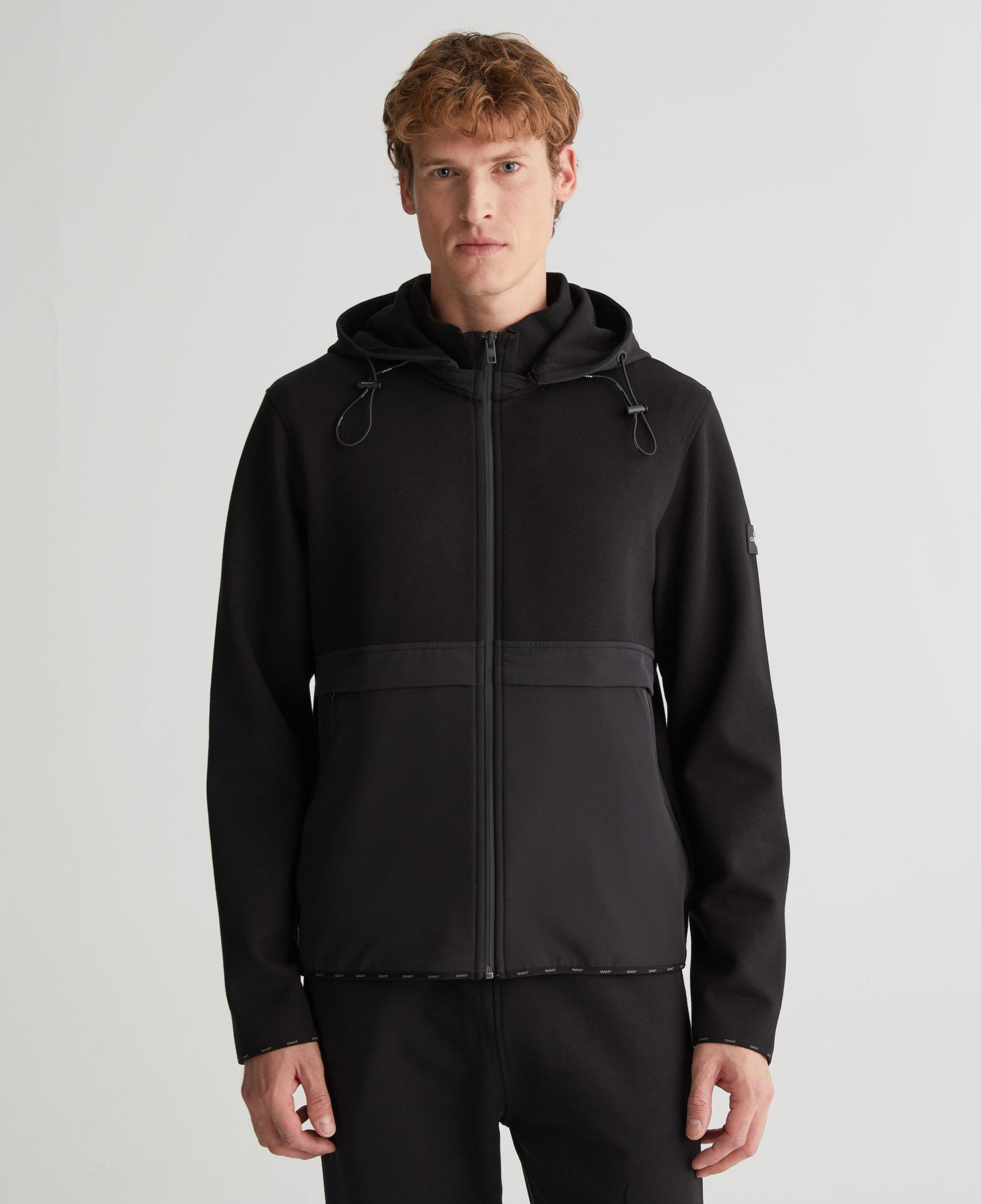 GANT Erkek Siyah Regular Fit Fermuarlı Sweatshirt