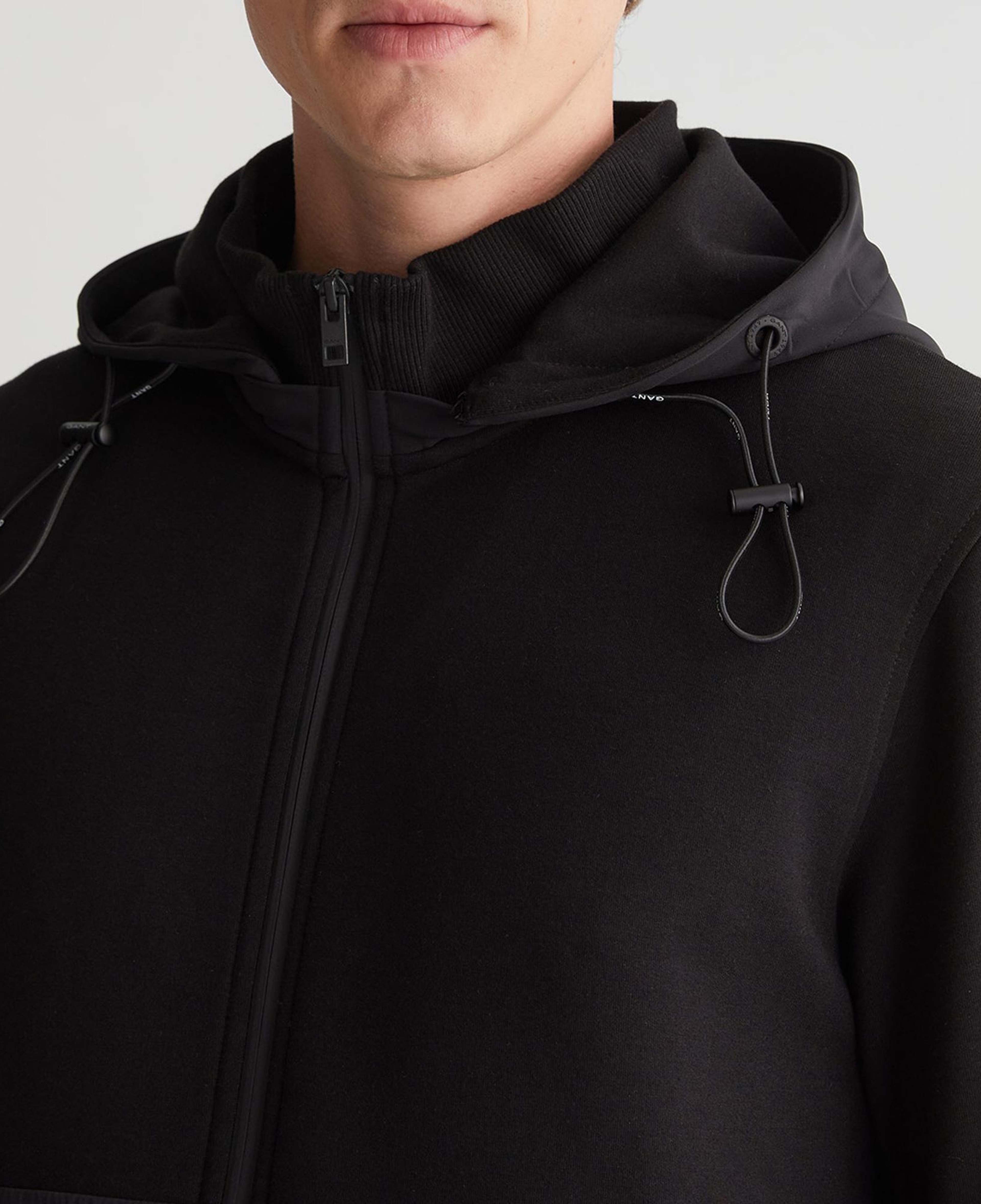 GANT Erkek Siyah Regular Fit Fermuarlı Sweatshirt