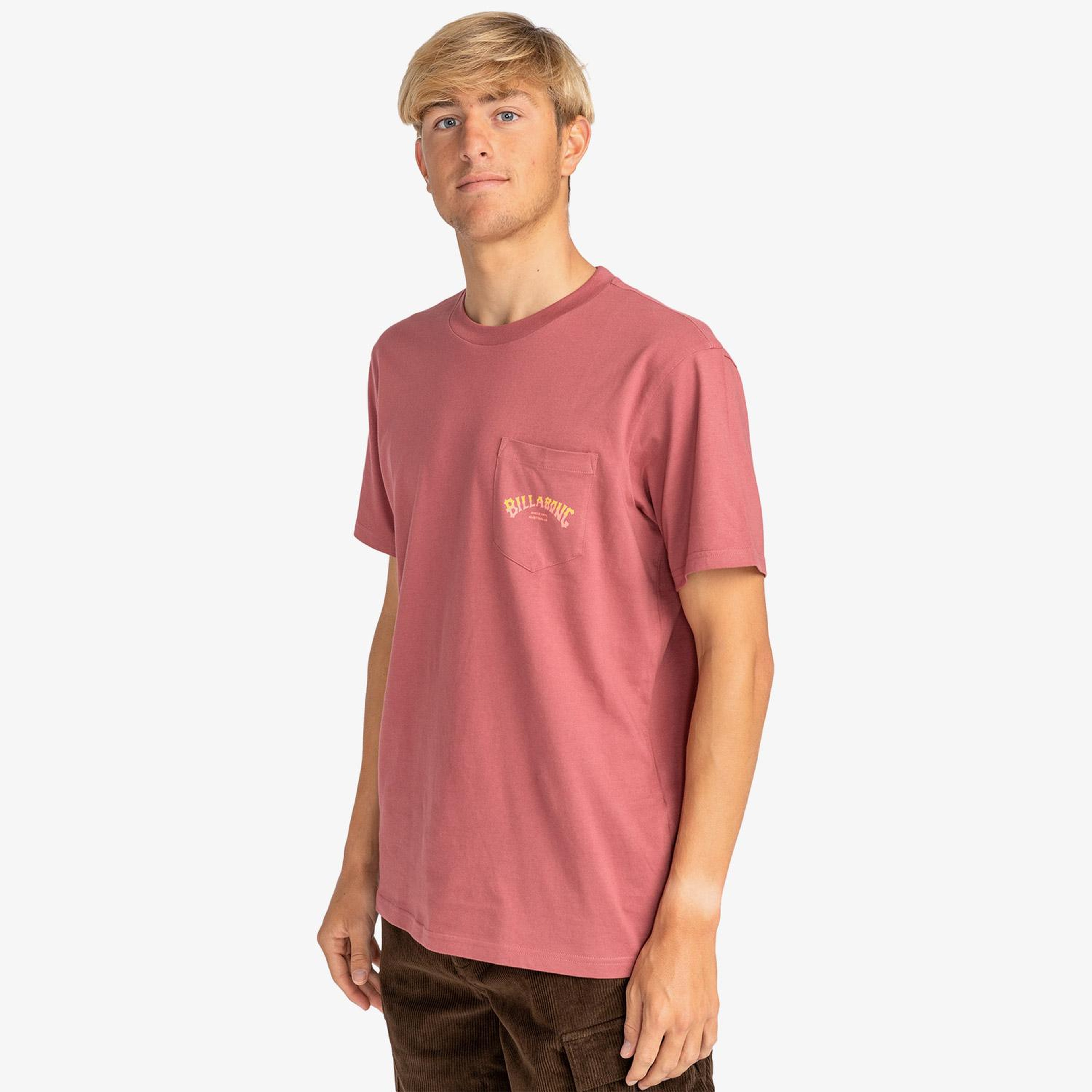 Billabong Stacked Arch Erkek Pembe Günlük T-Shirt
