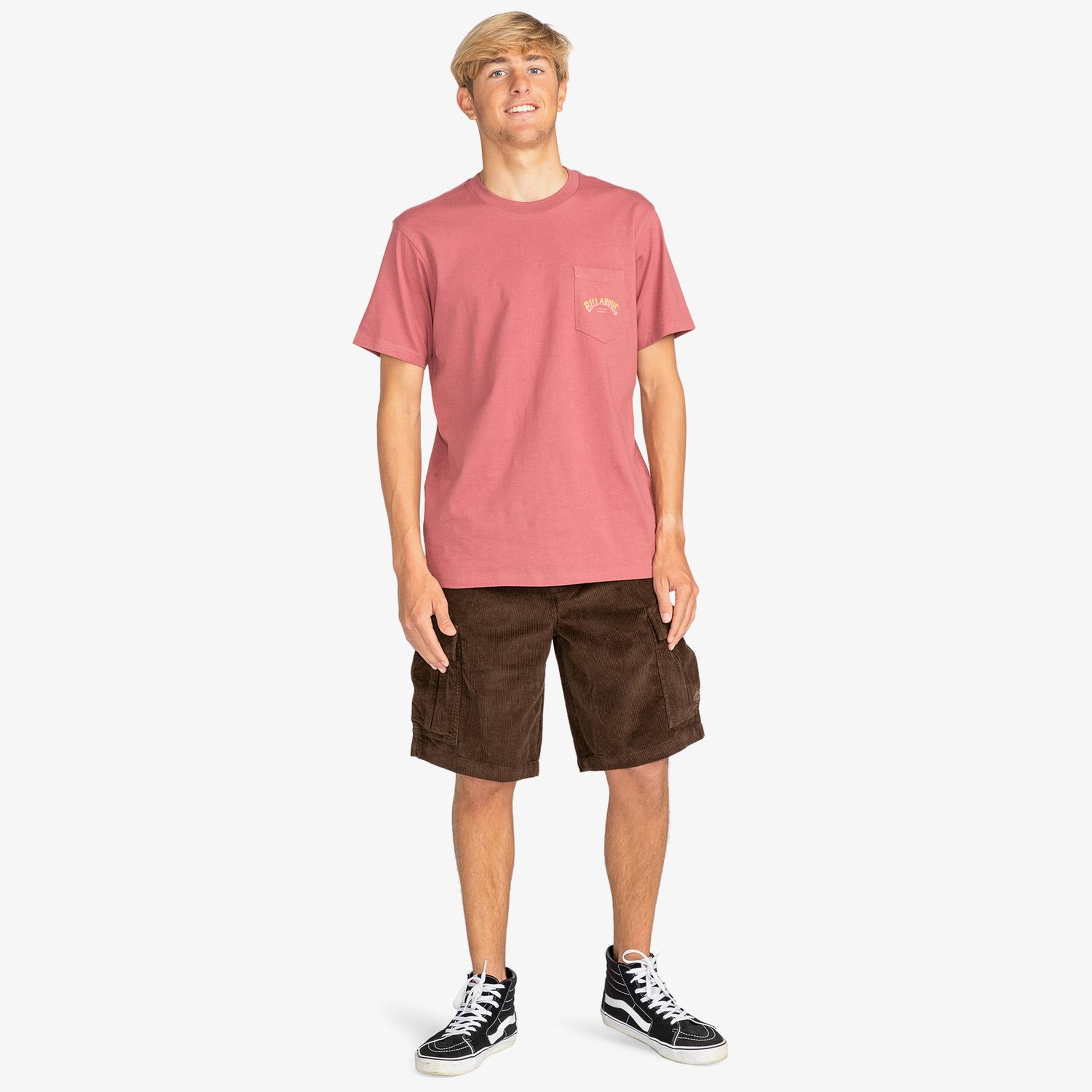 Billabong Stacked Arch Erkek Pembe Günlük T-Shirt