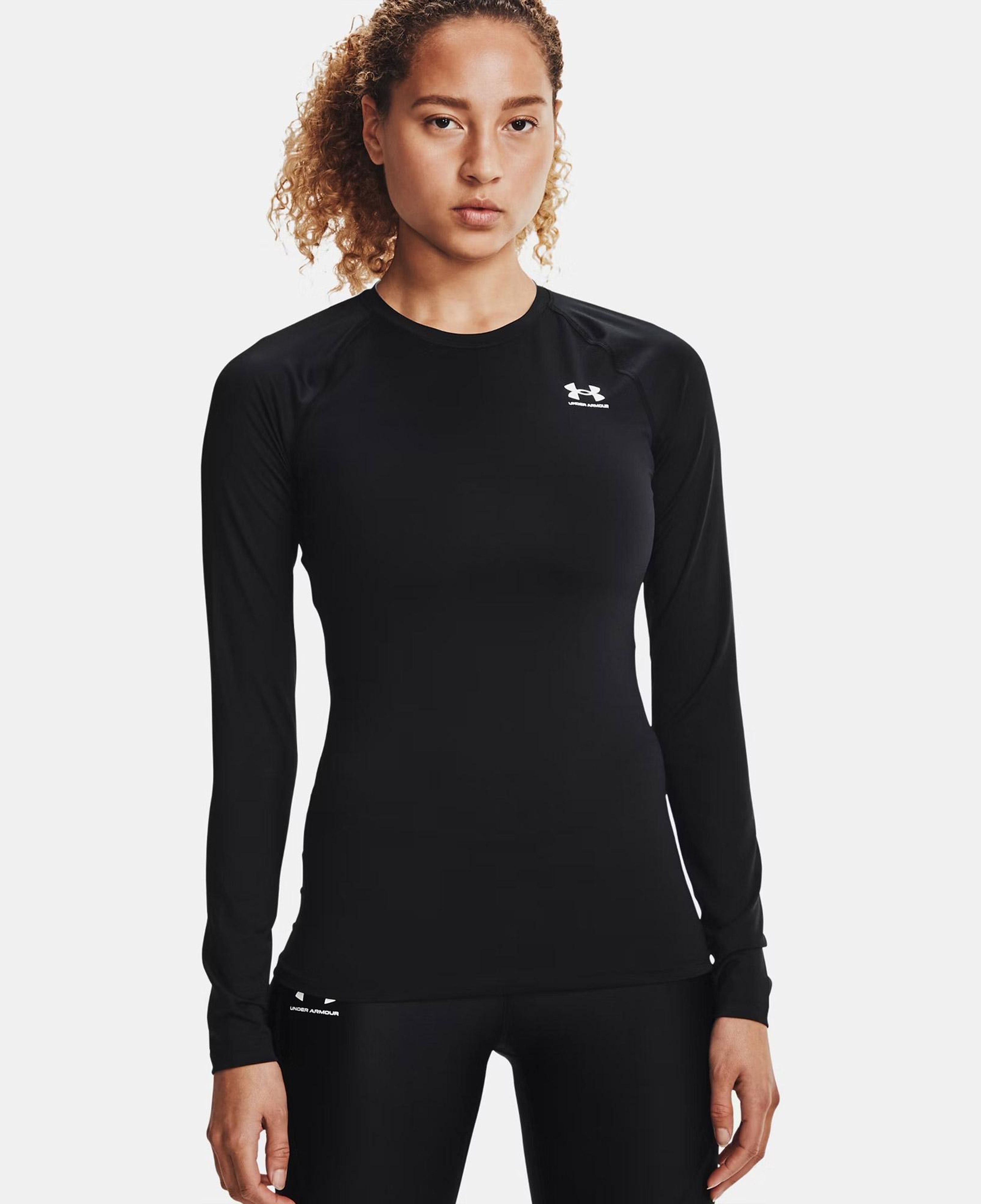 Under Armour Heat Gear Authentics Comp Kadın Siyah Uzun Kollu Antrenman İçliği