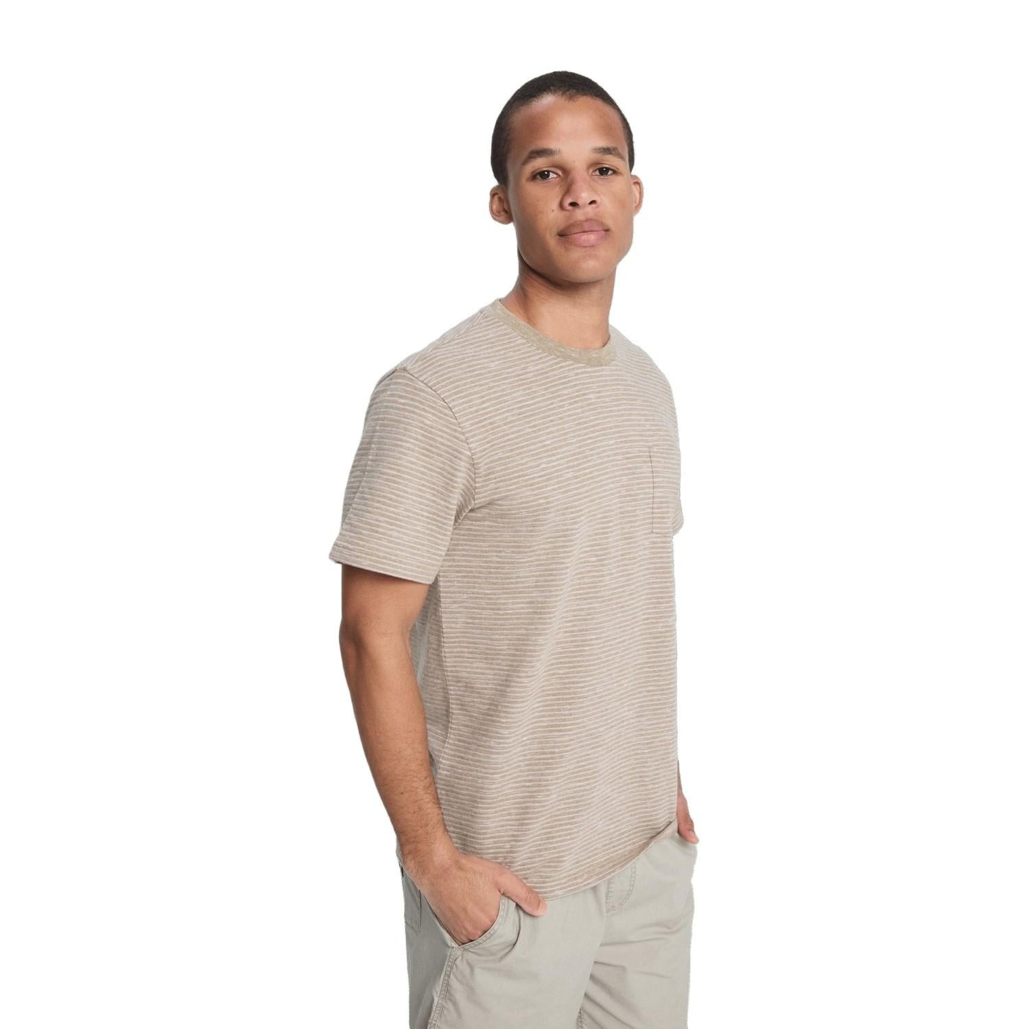 Quiksilver Lopaz Striped Erkek Bej Tişört
