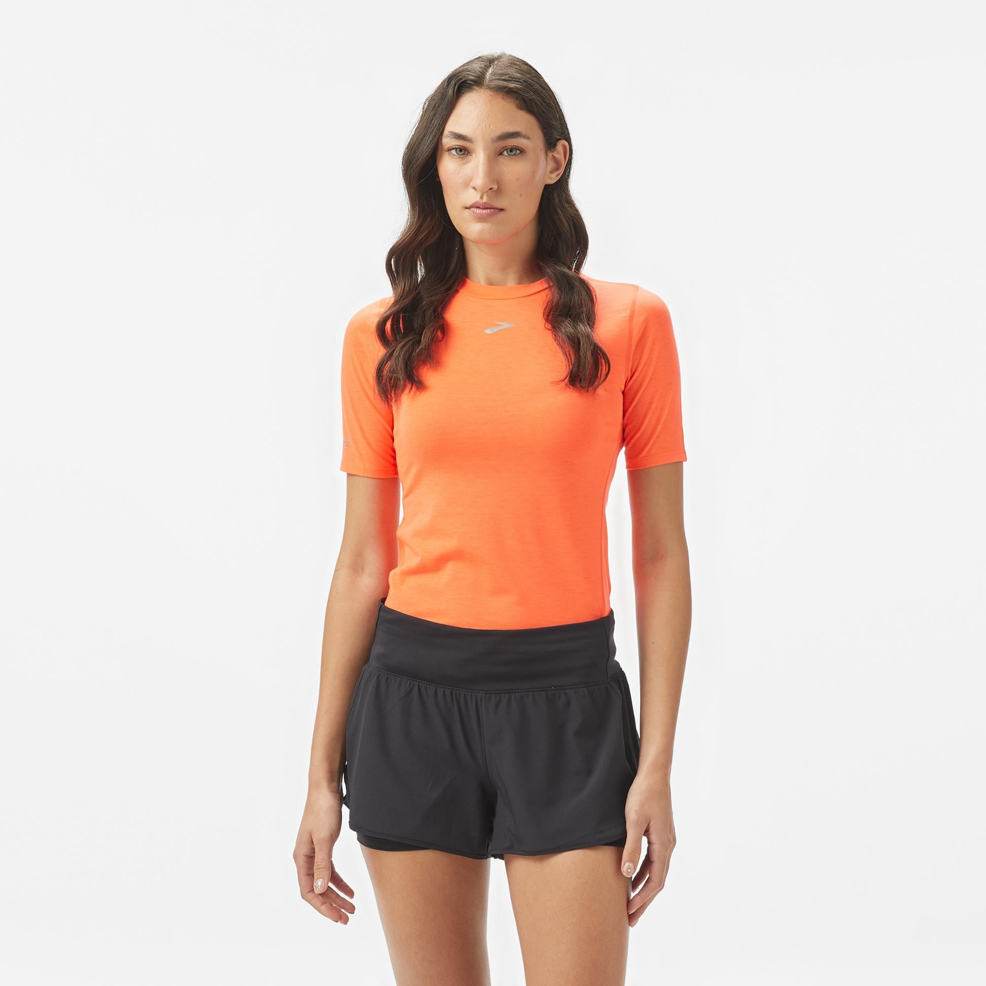 Brooks High Point Sleeve Kadın Turuncu Koşu T-Shirt