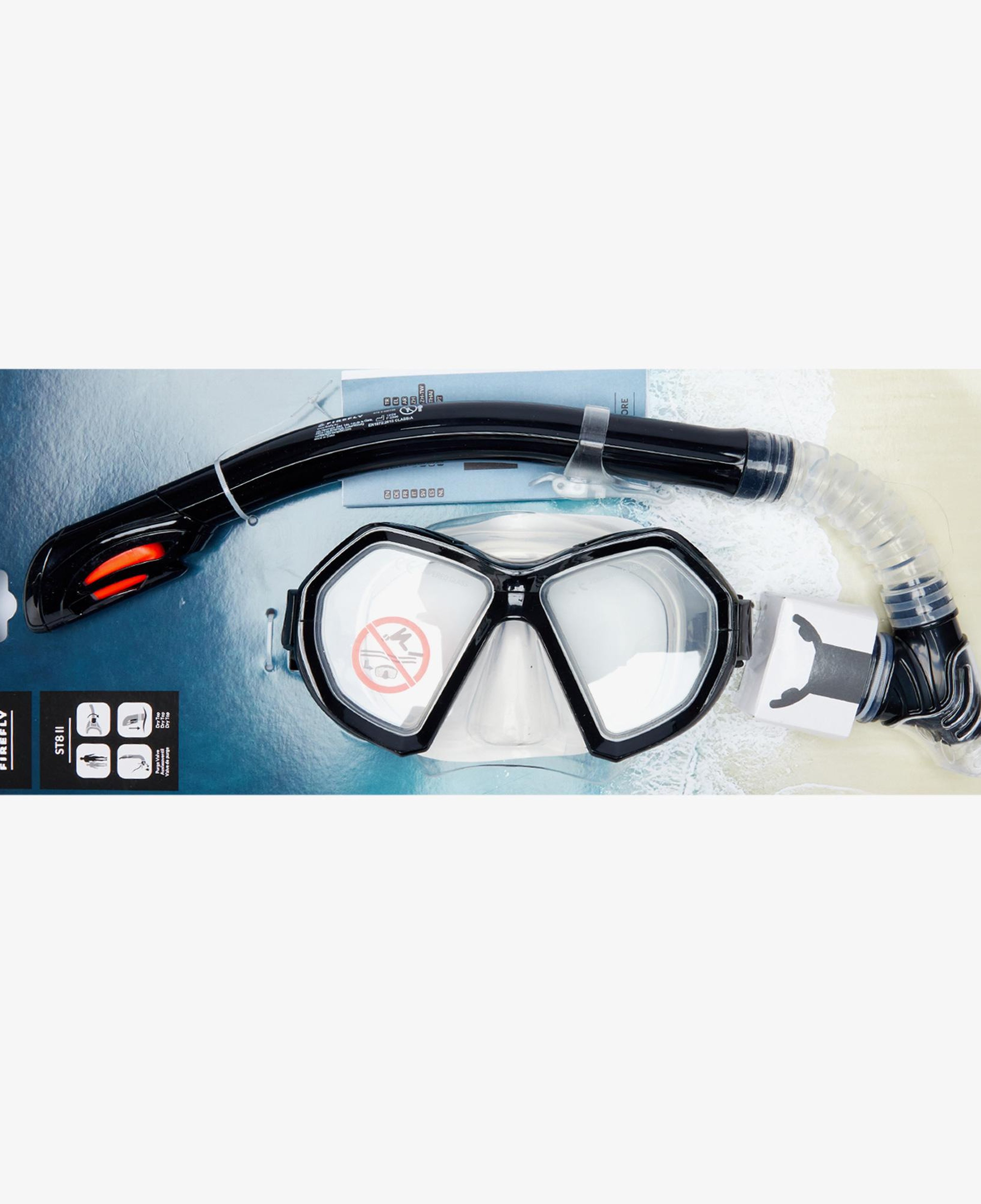 Firefly ST8 II Unisex Siyah Şnorkel Seti