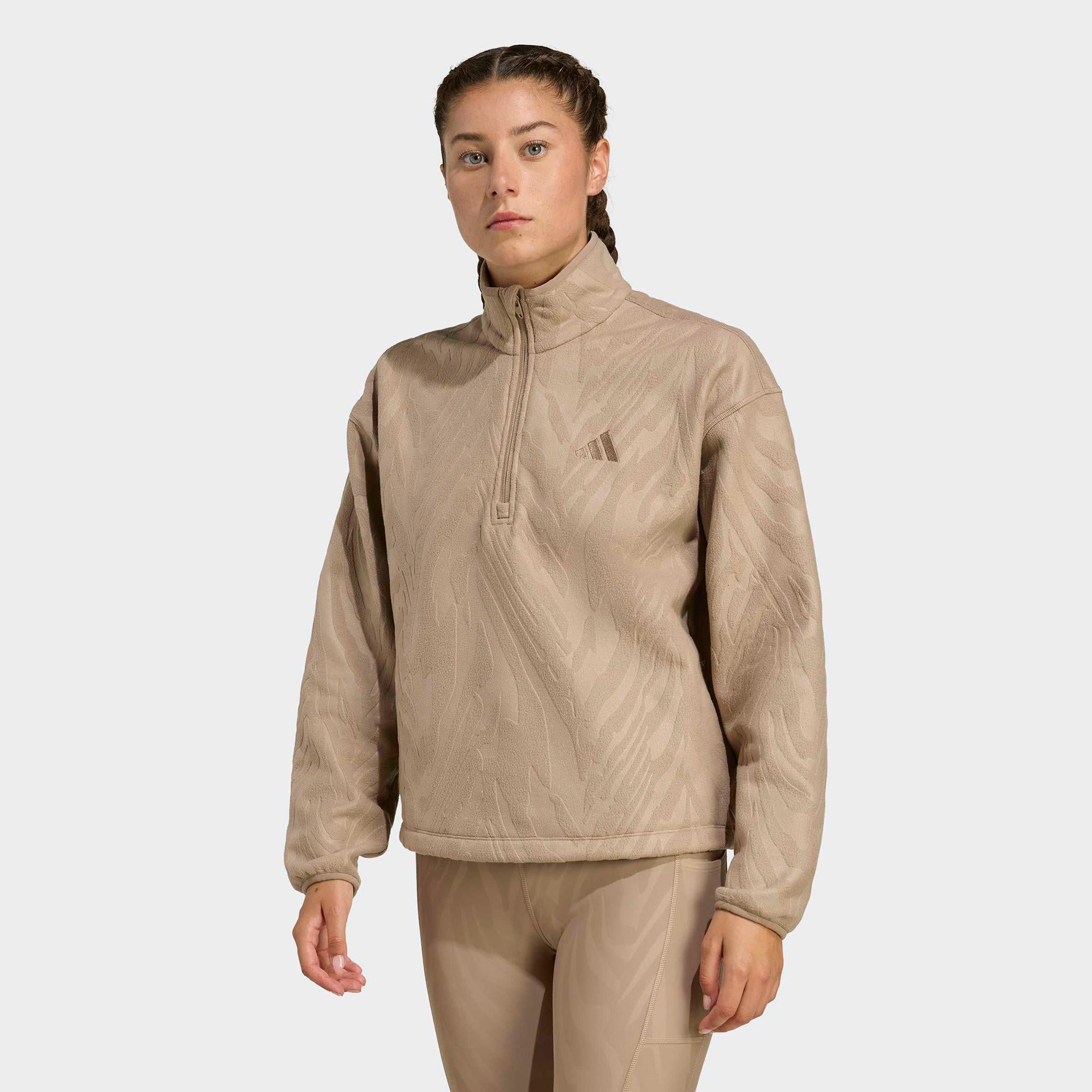 adidas Aop Kadın Kahverengi Antrenman Sweatshirt
