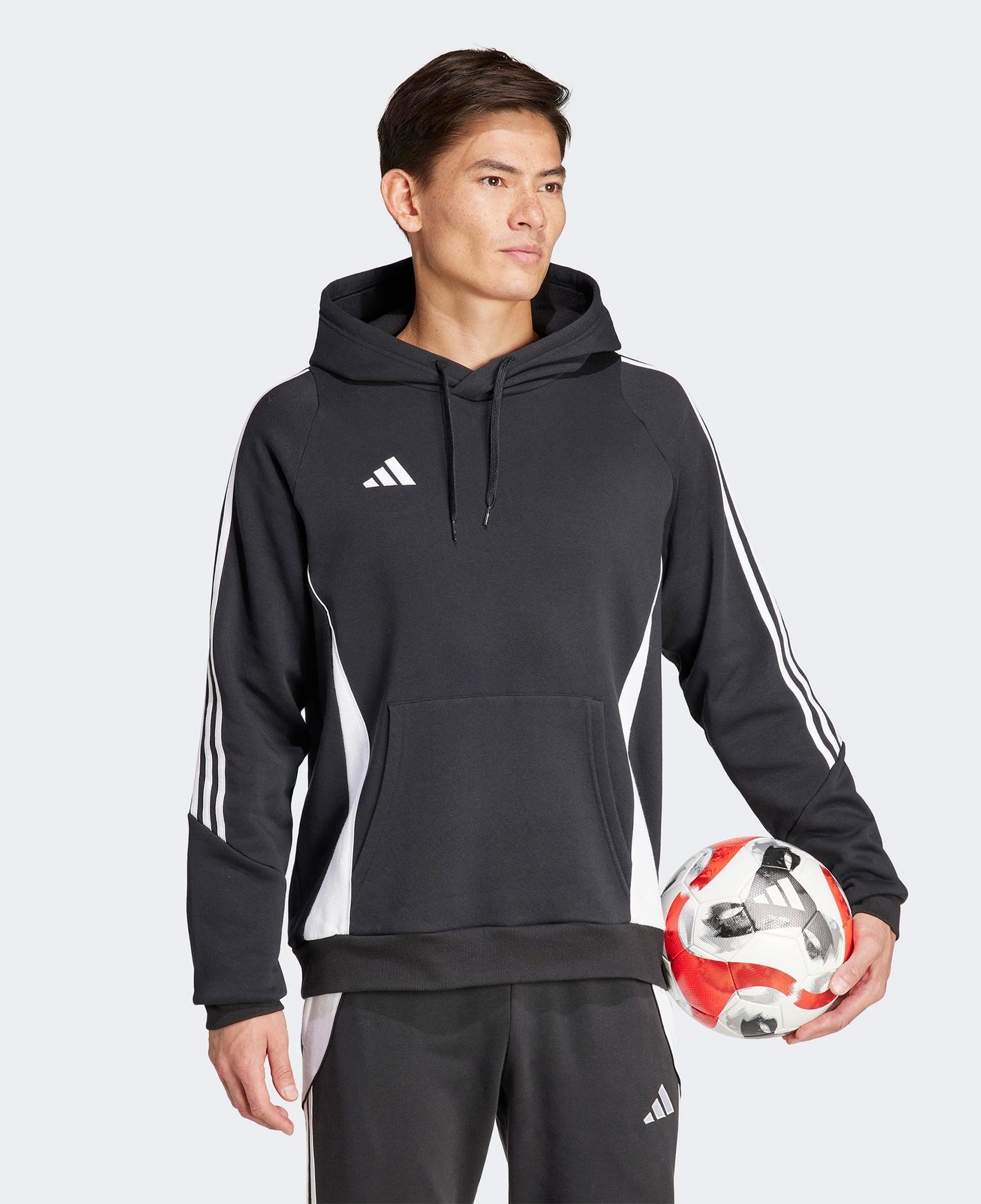 adidas Tiro 24 Kapüşonlu Erkek Siyah Futbol Sweatshirt