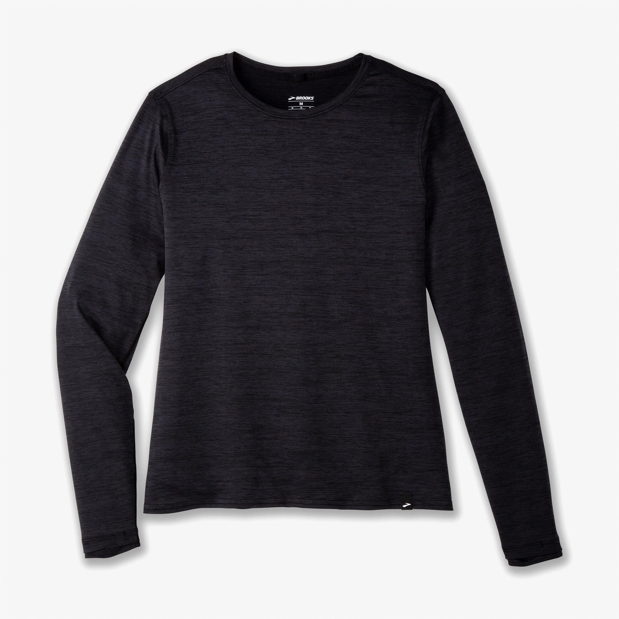 Brooks Luxe Long Sleeve Kadın Siyah Koşu Sweatshirt