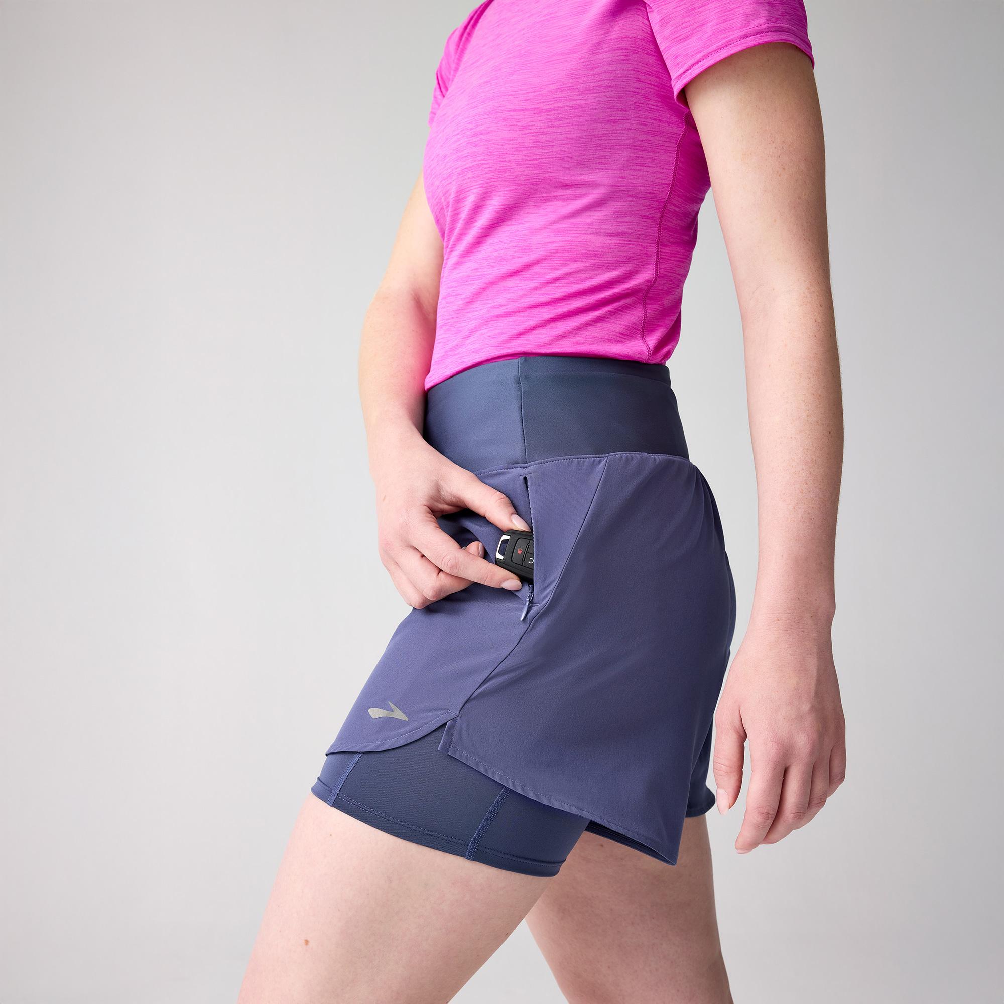 Brooks Chaser 5 2in1 2.0 Kadın Mavi Koşu Şortu