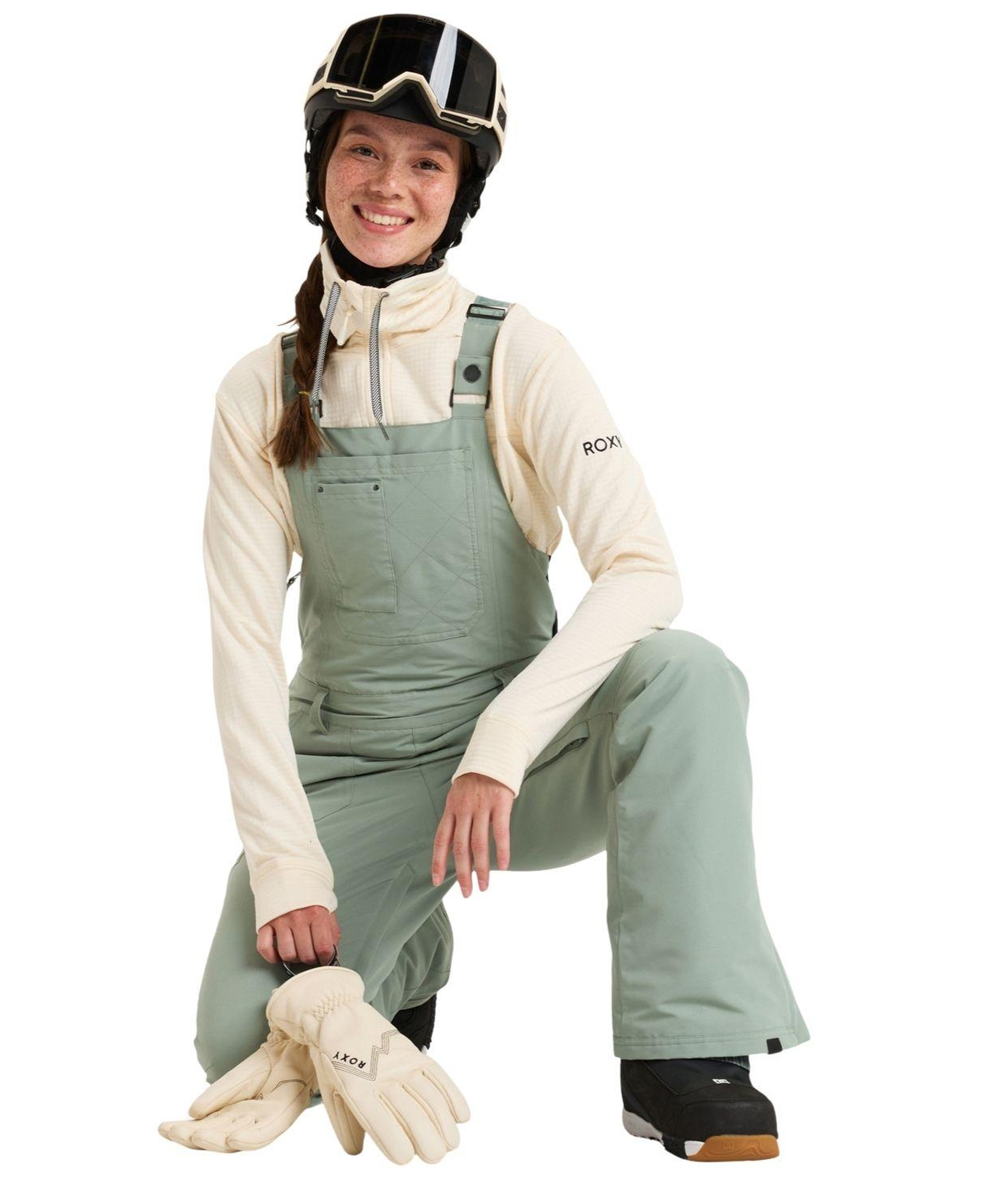 Roxy Rideout Bib Kadın Mavi Snowboard Pantolonu