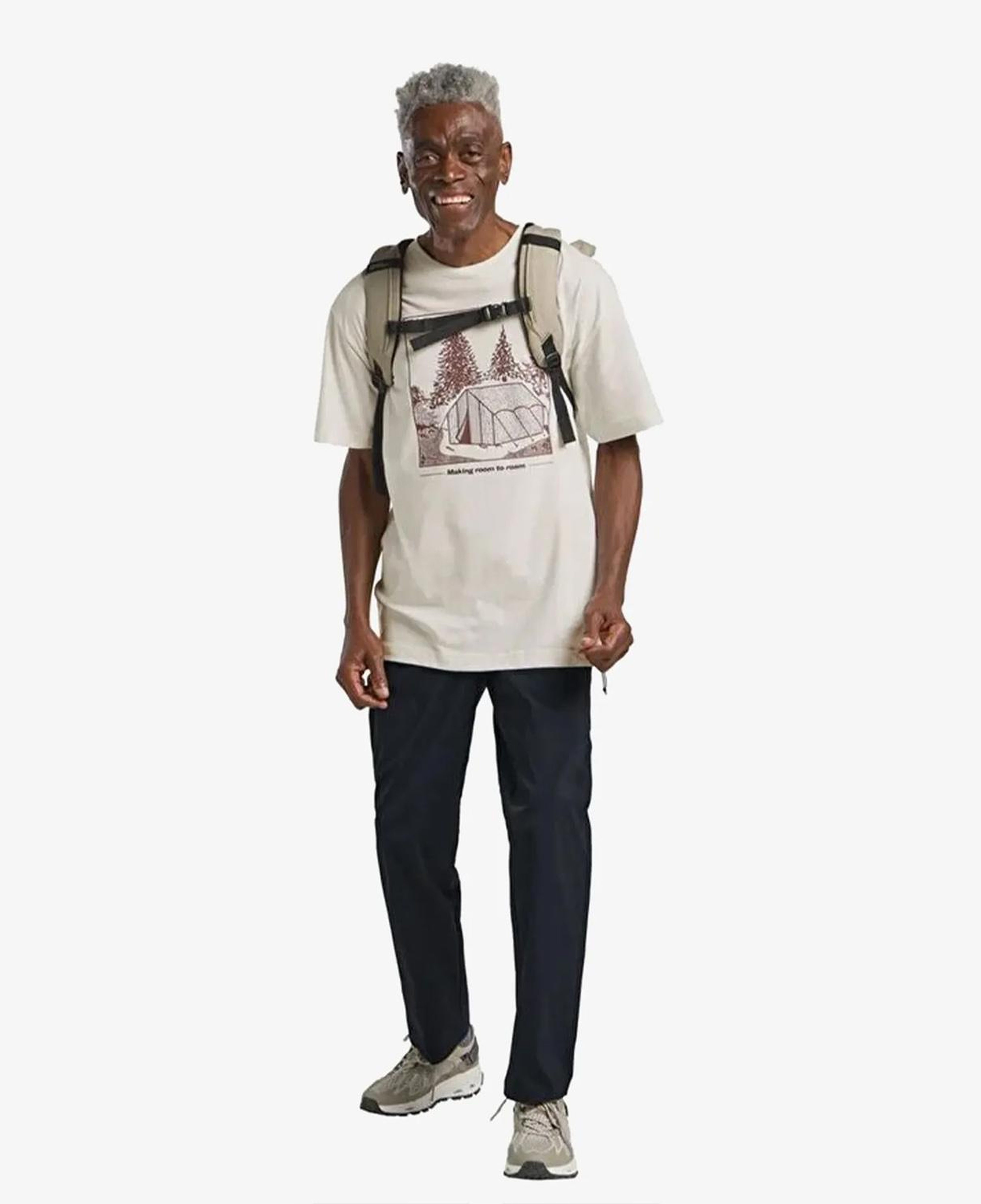 Jack Wolfskin Freeroamer Erkek Beyaz Tişört