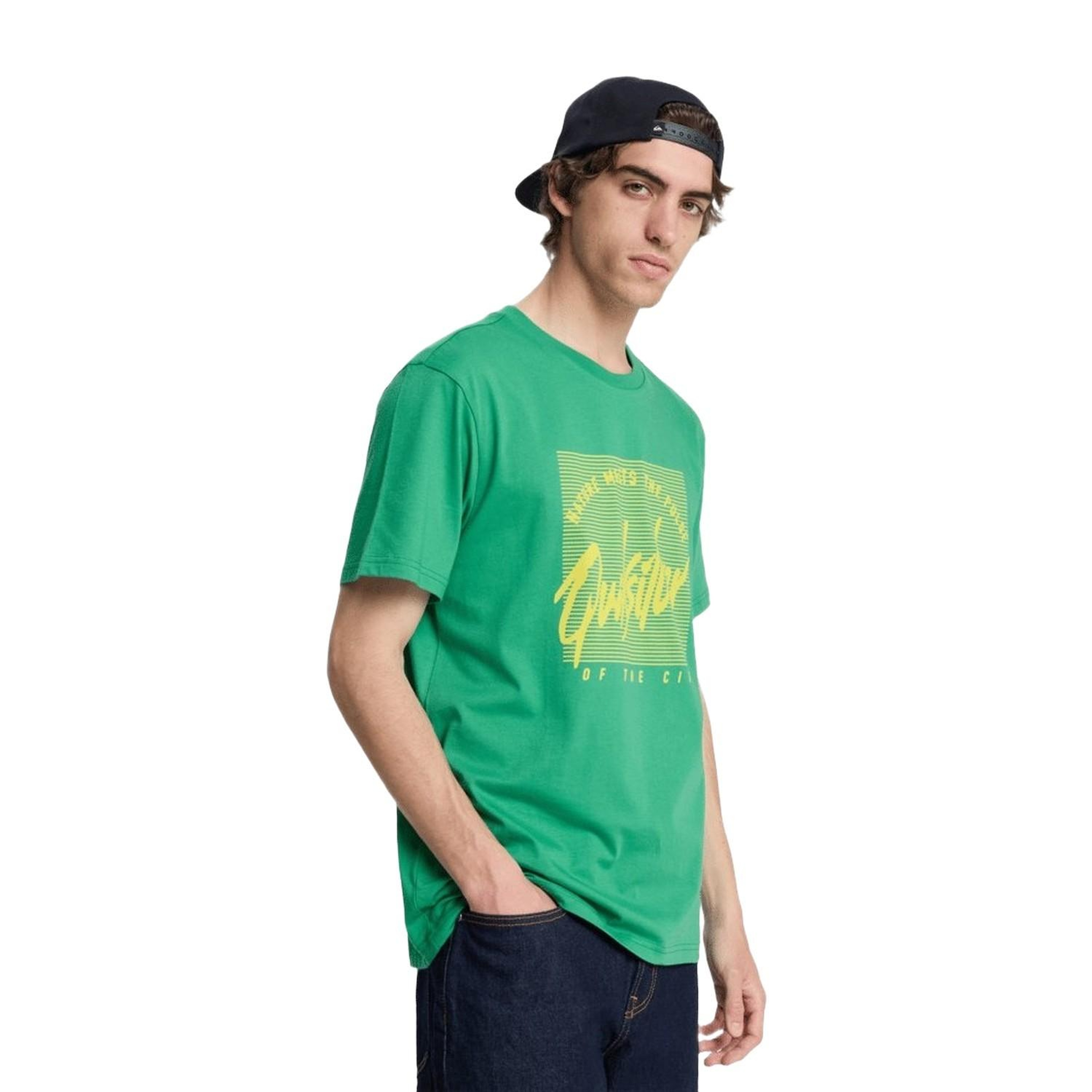 Quiksilver Retro Mood Erkek Yeşil Tişört