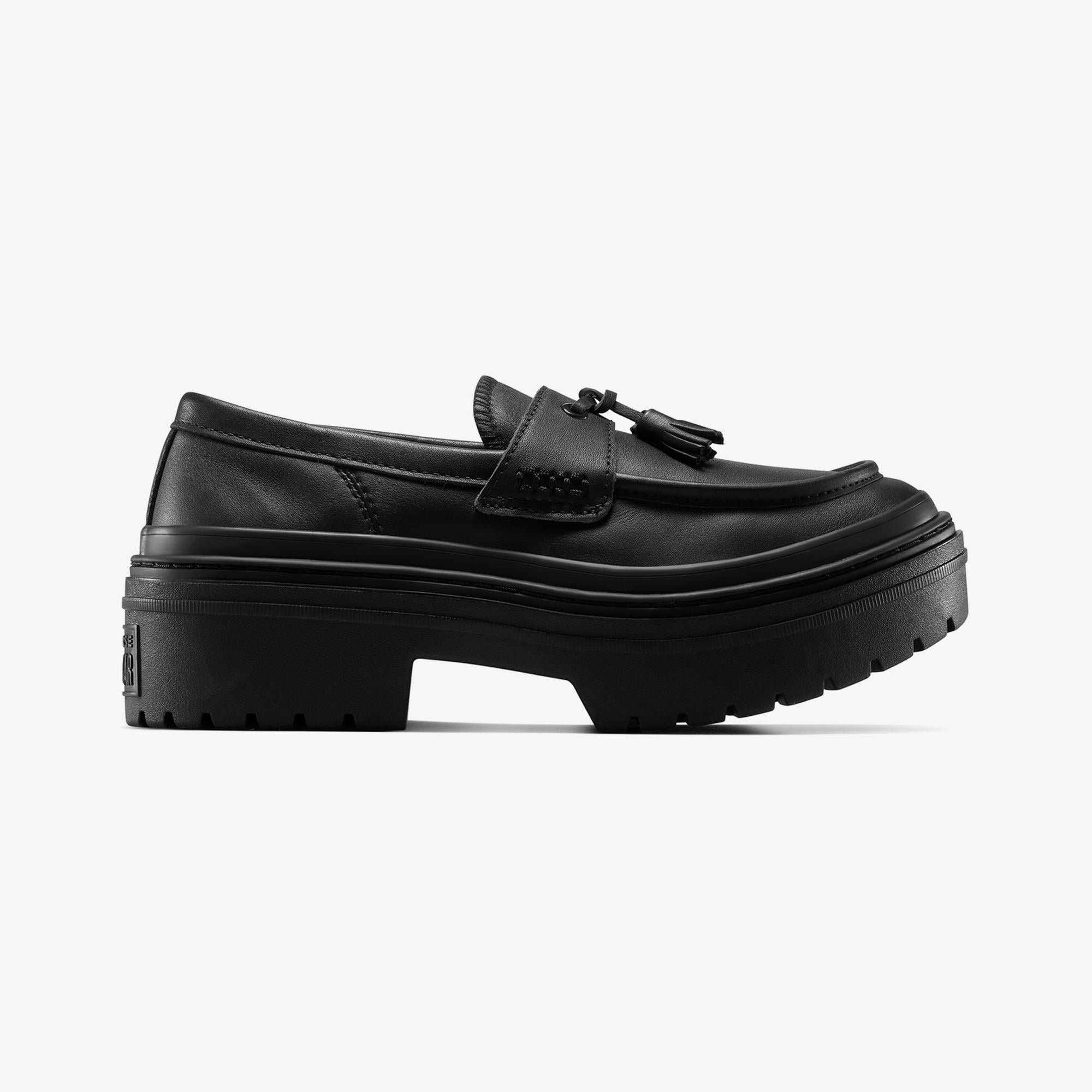 Converse Chuck Taylor All Star Lugged Heel Loafer Kadın Siyah Deri Platform