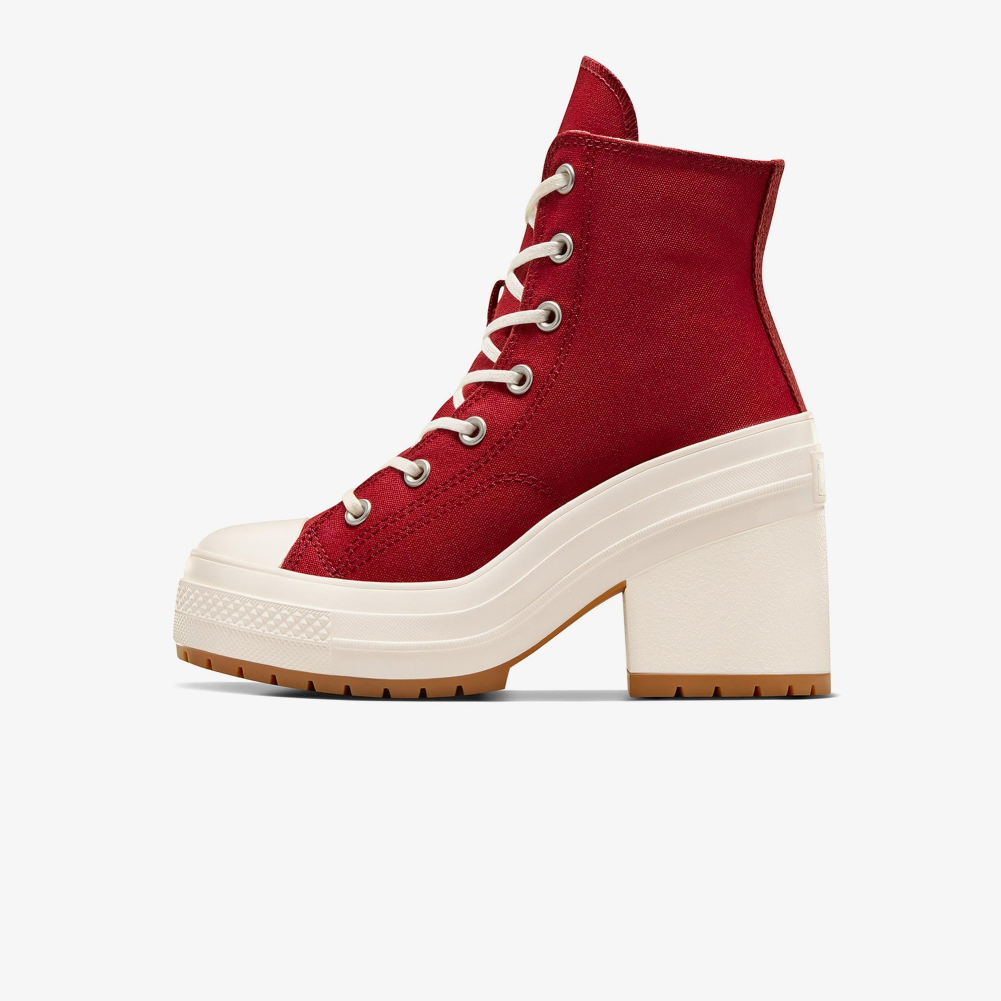 Converse Chuck 70 De Luxe Heel Unisex Kırmızı Platform Sneaker