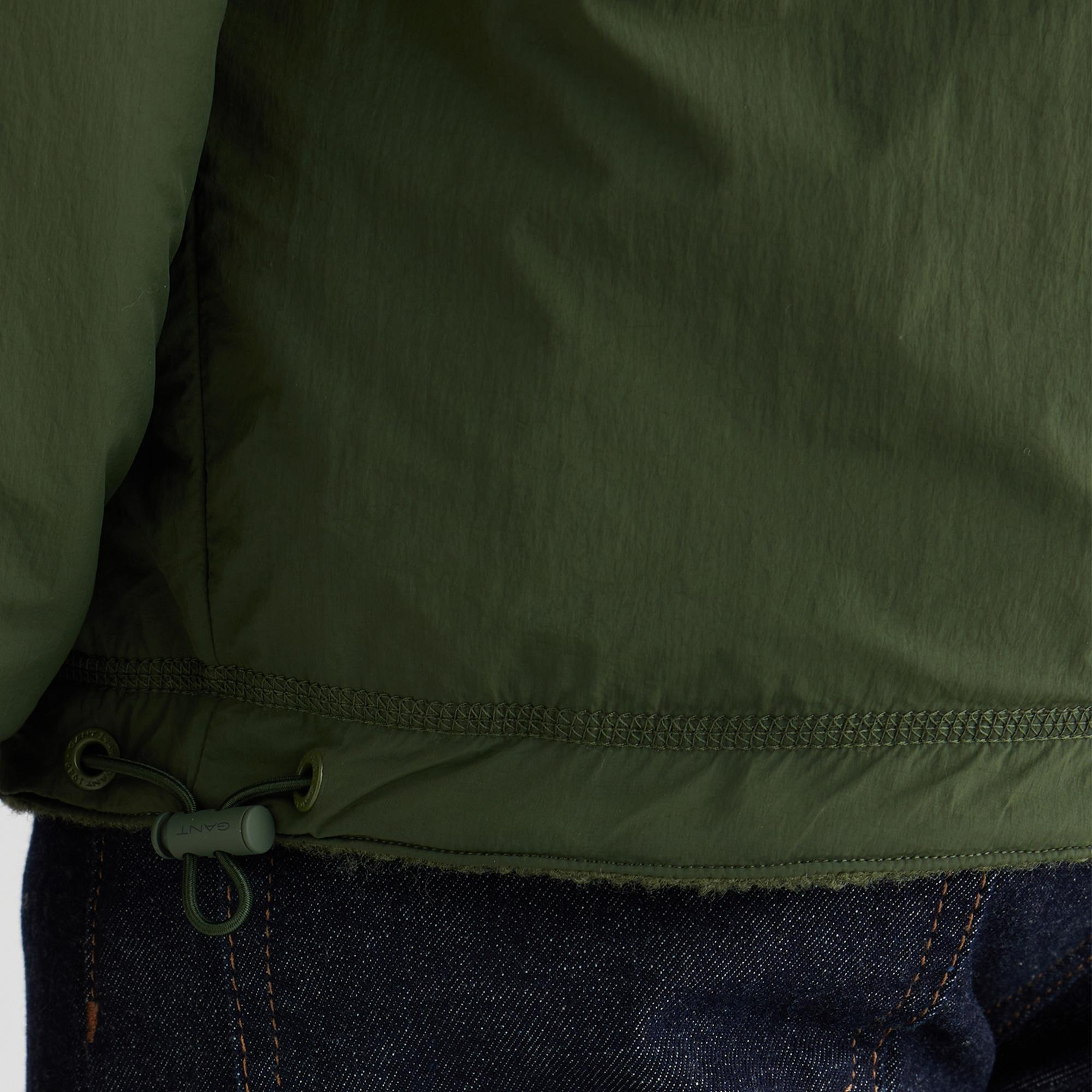 GANT Erkek Haki Fermuarlı Çift Taraflı Polar Sweatshirt