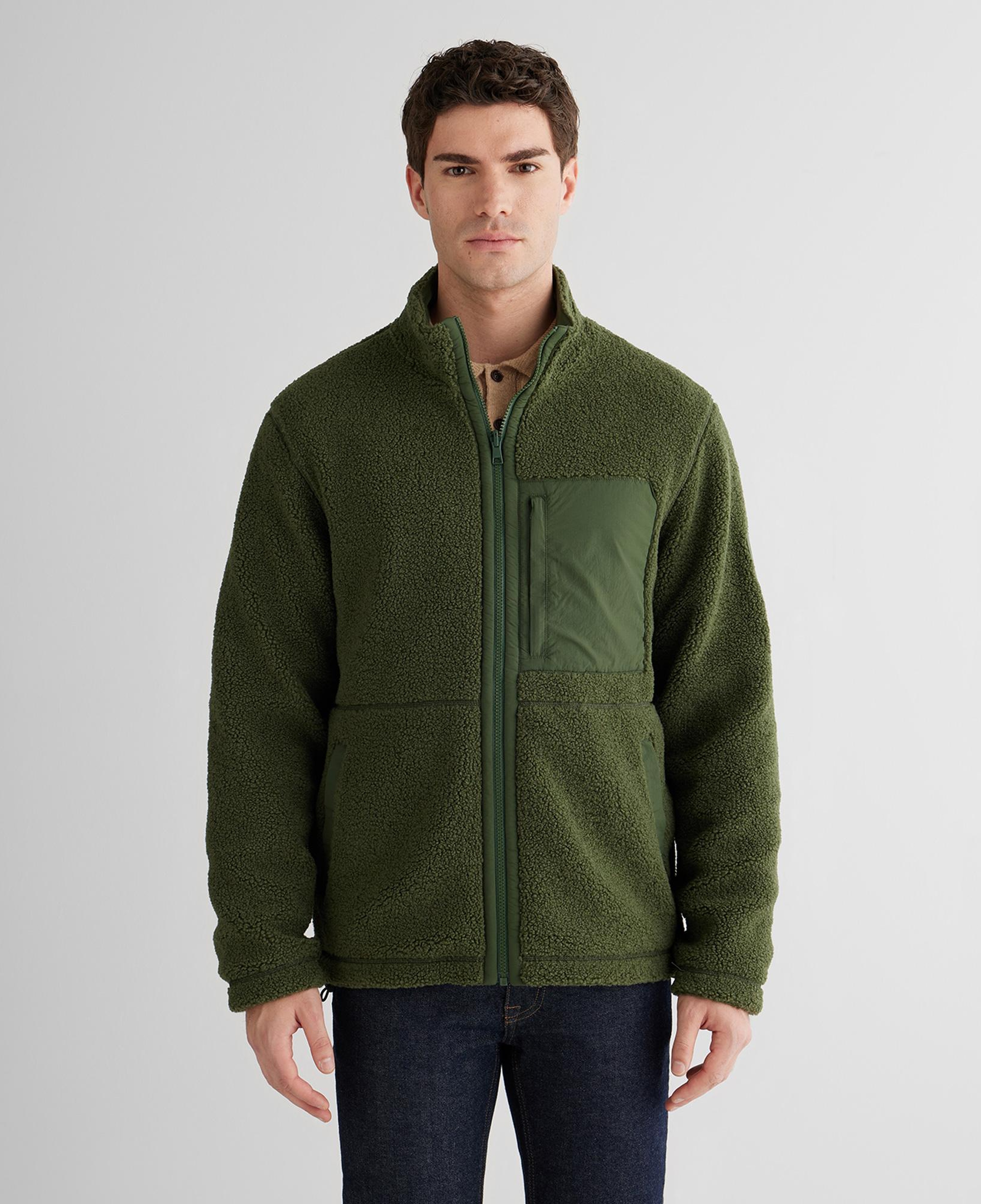 GANT Erkek Haki Fermuarlı Çift Taraflı Polar Sweatshirt