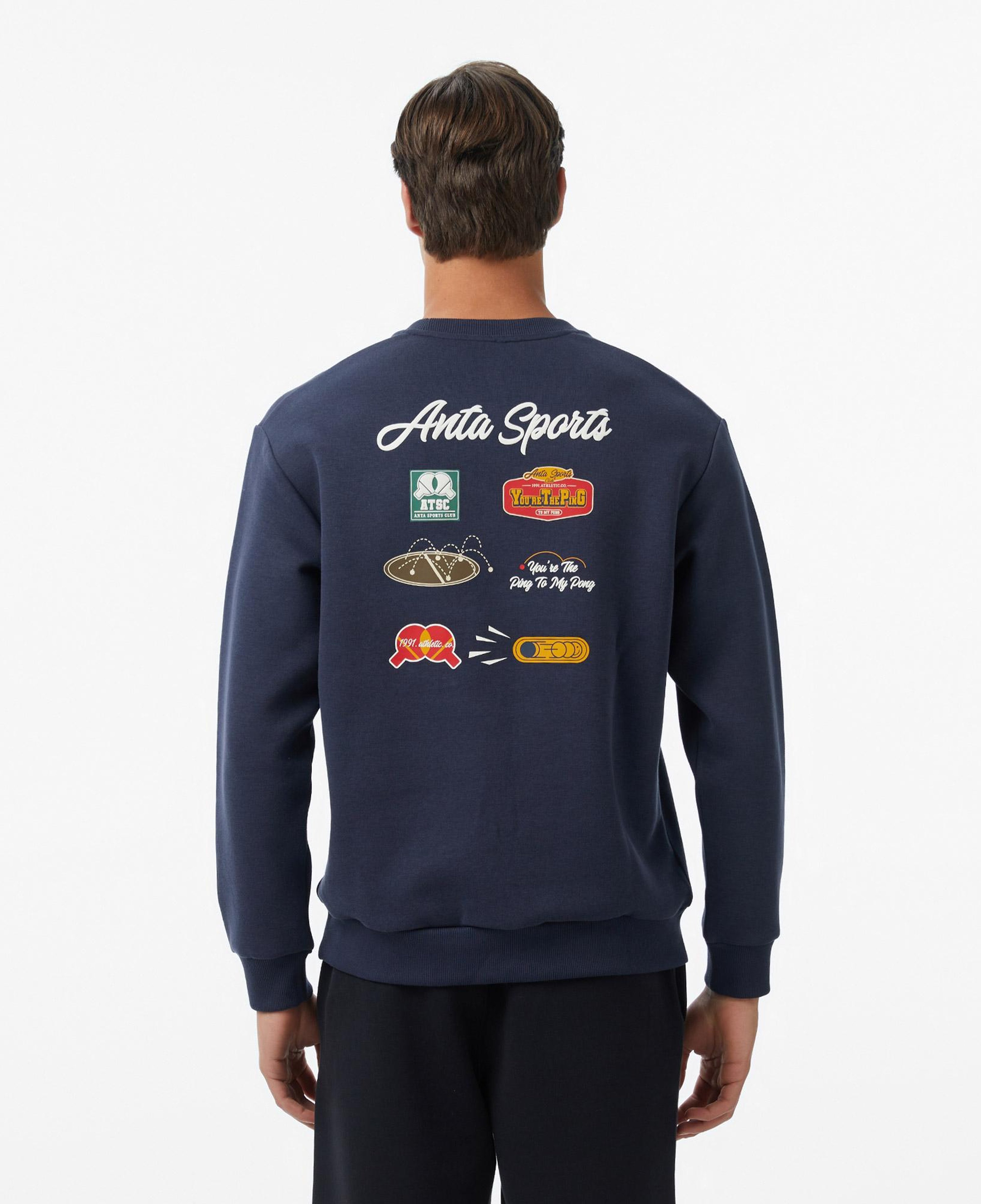 Anta You Are The Ping To My Pong Erkek Mavi Sweatshirt