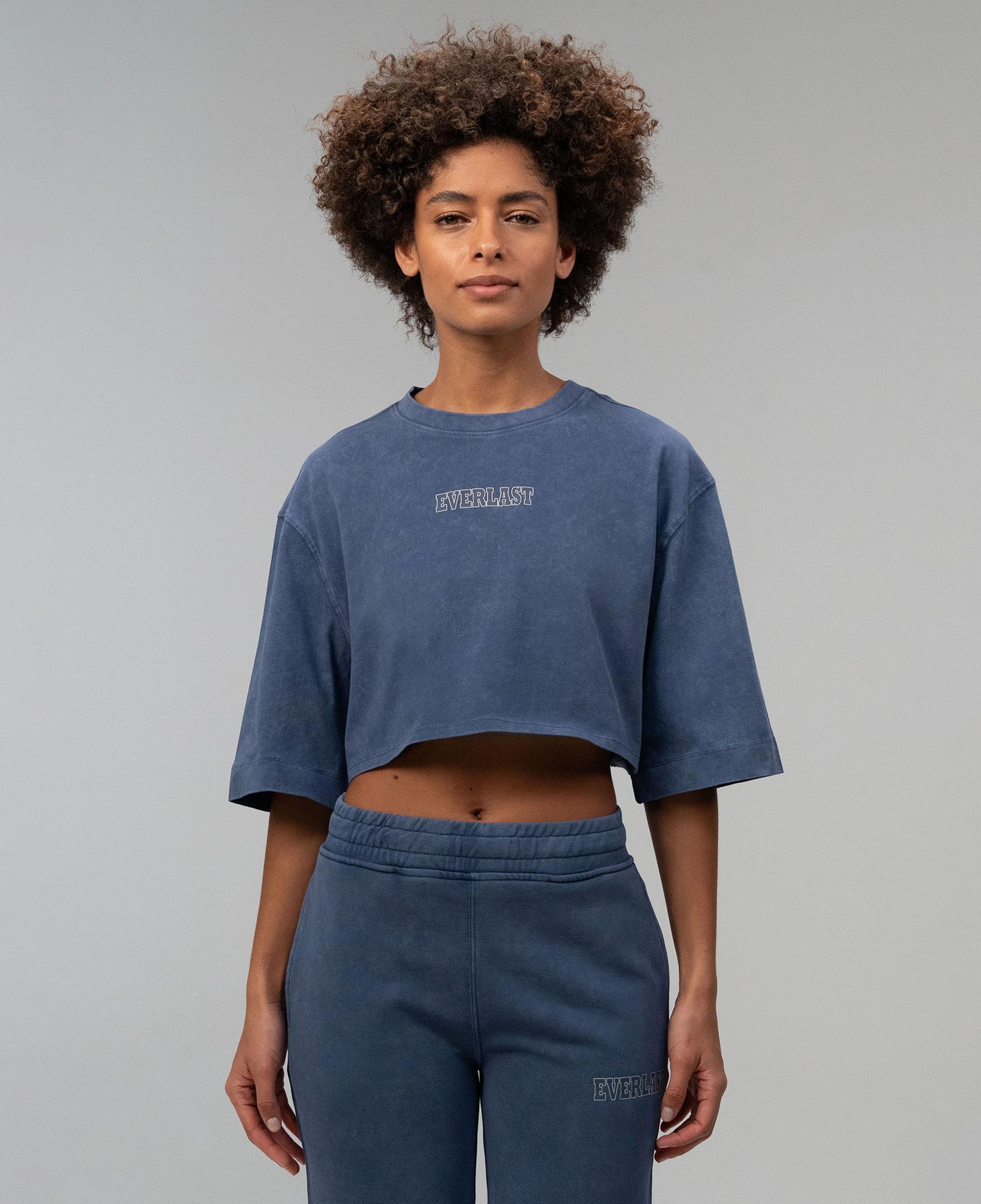 Everlast Giant Logo Oversize Lacivert Kadın T-Shirt