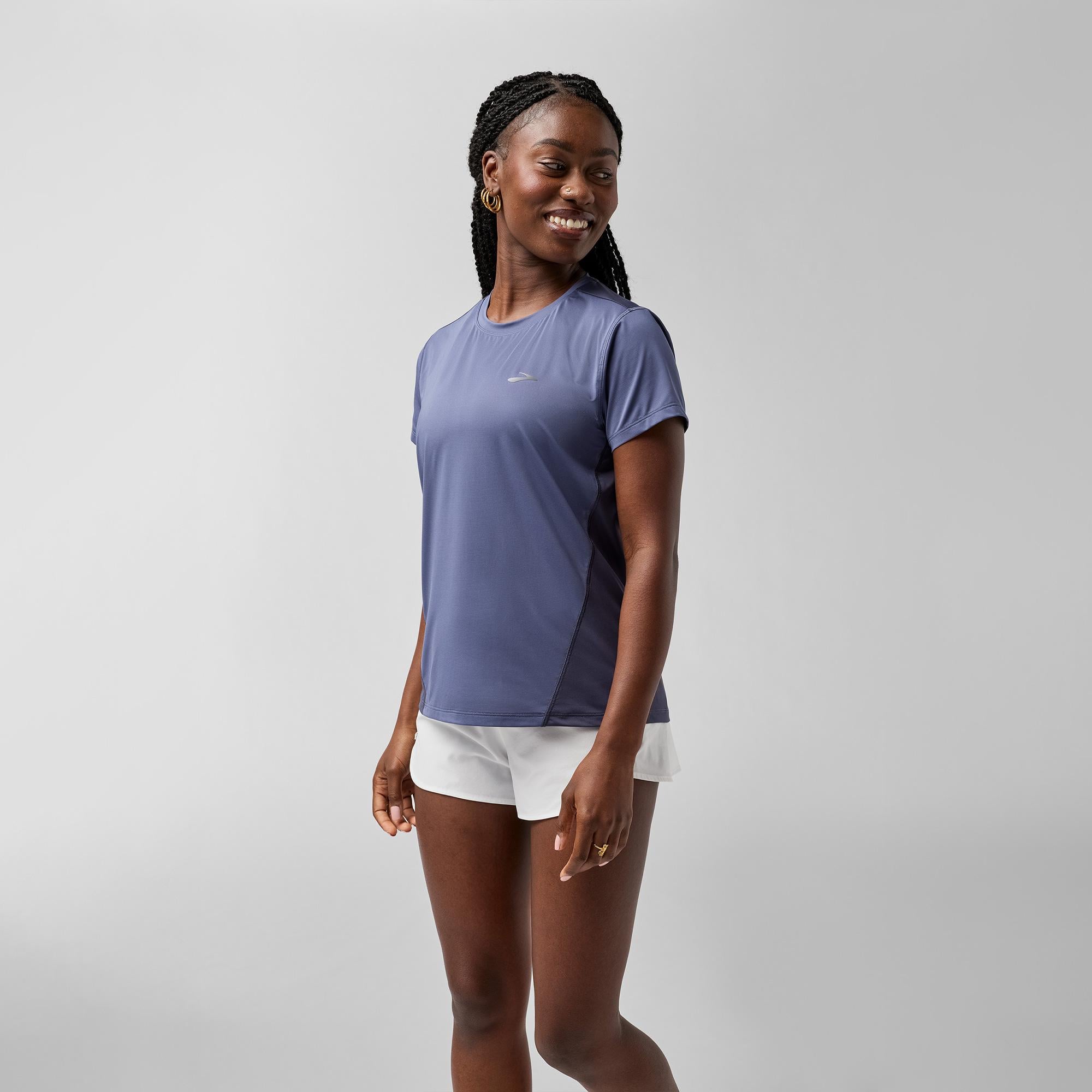 Brooks Sprint Free Sleeve 3.0 Kadın Mavi Koşu T-Shirt