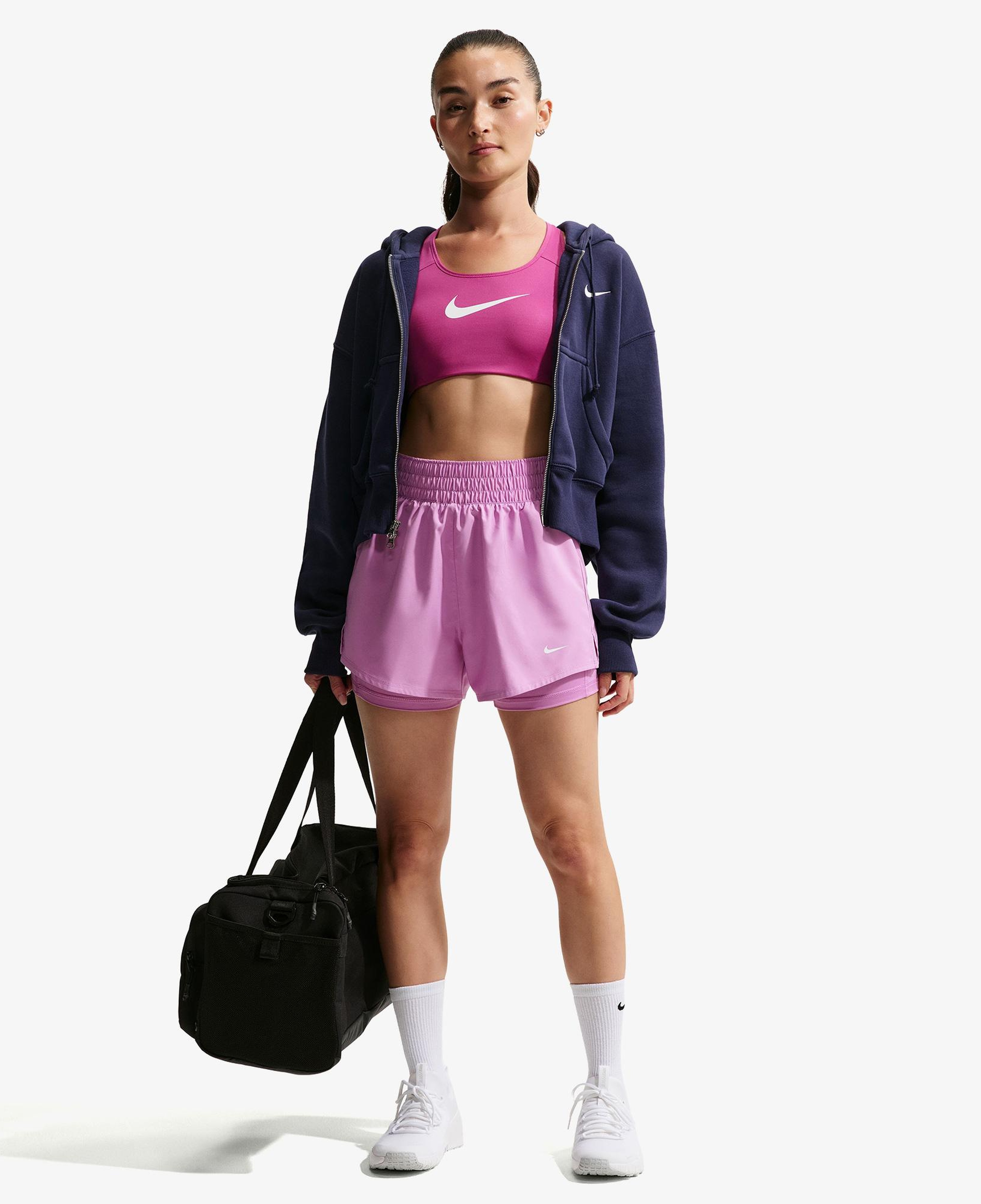 Nike Dri-Fit One Yüksek Belli 8 cm Kadın Pembe Şort