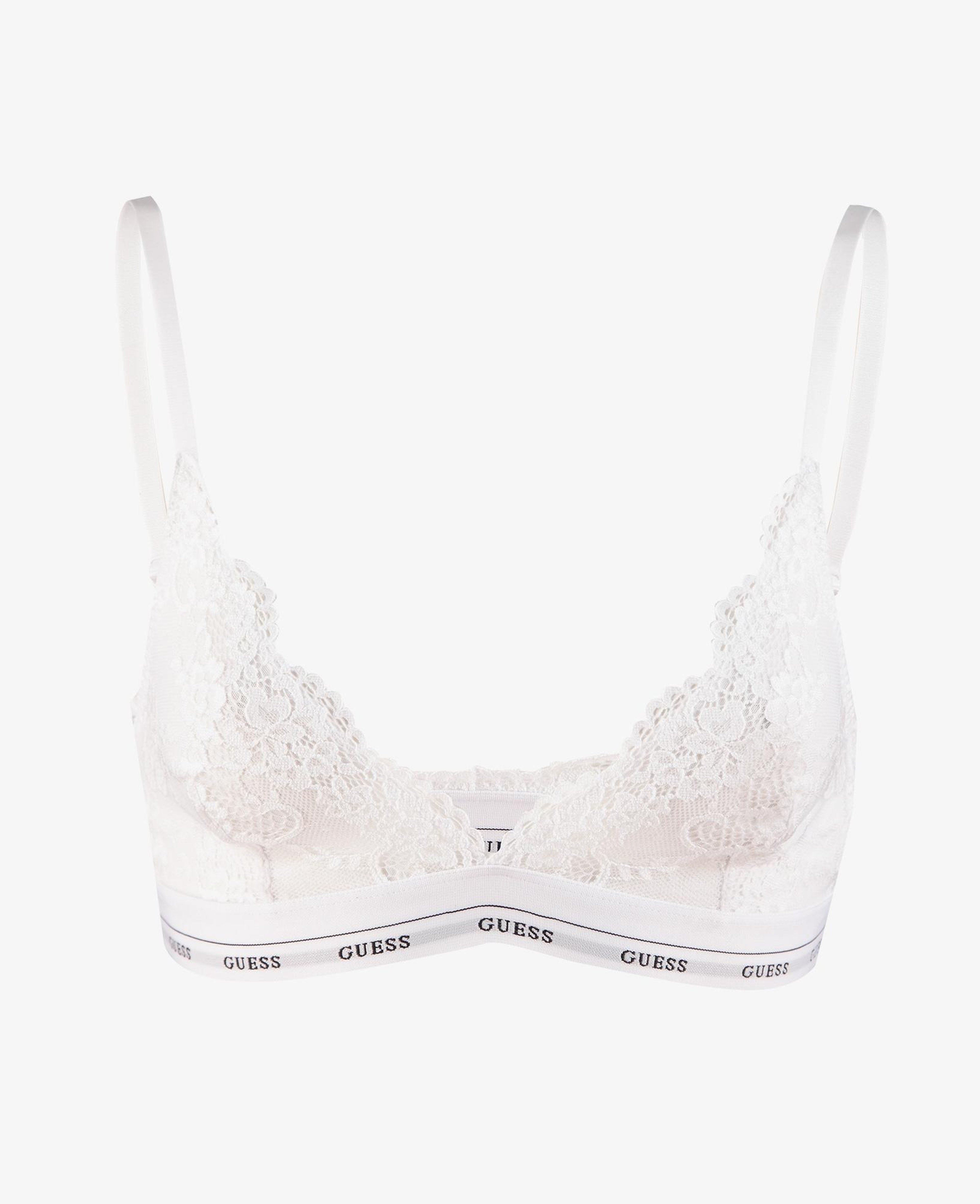 Guess Jane Triangle Flowery Lace Band Solid Kadın Beyaz Sütyen