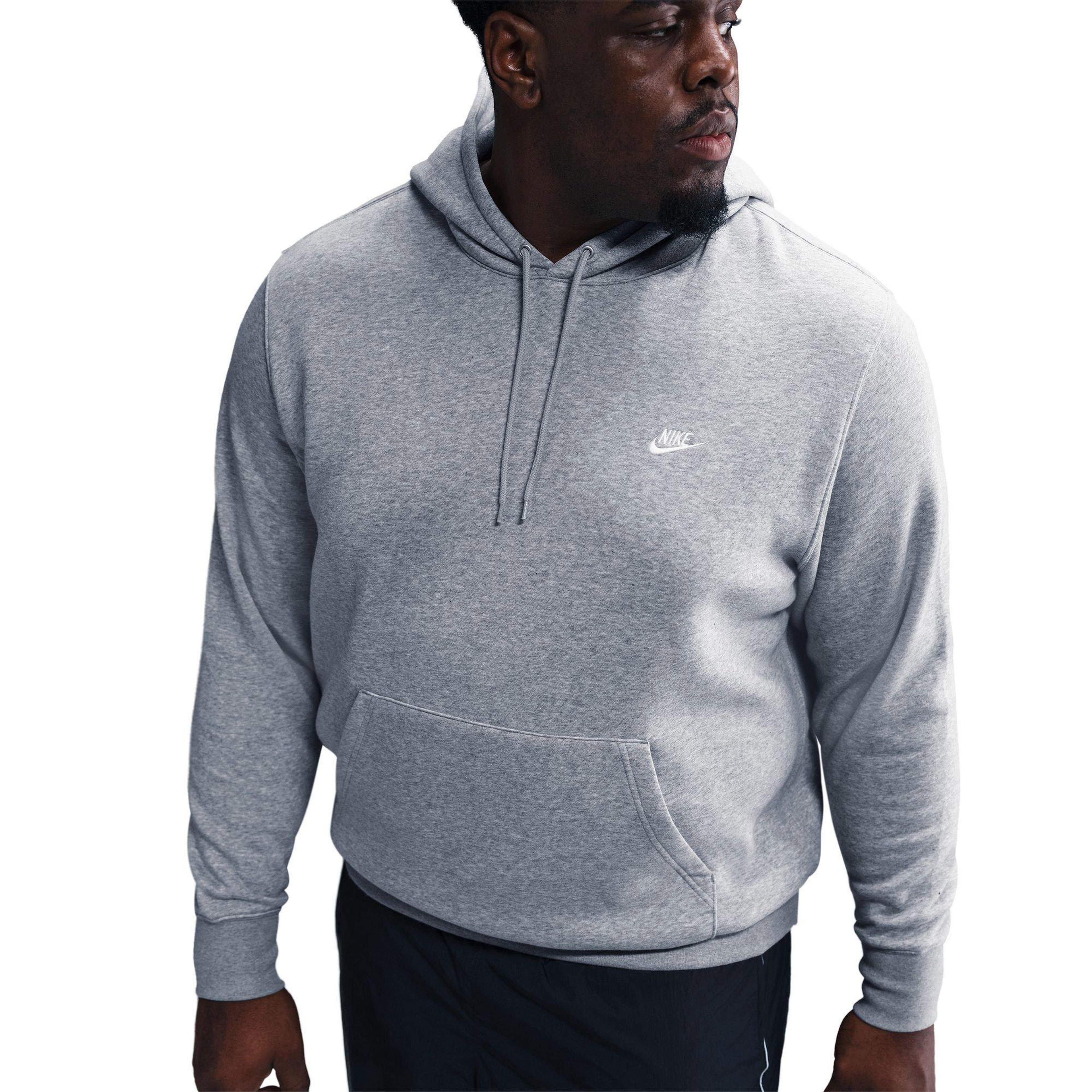 Nike Club Pullover Fleece Erkek Gri Hoodie