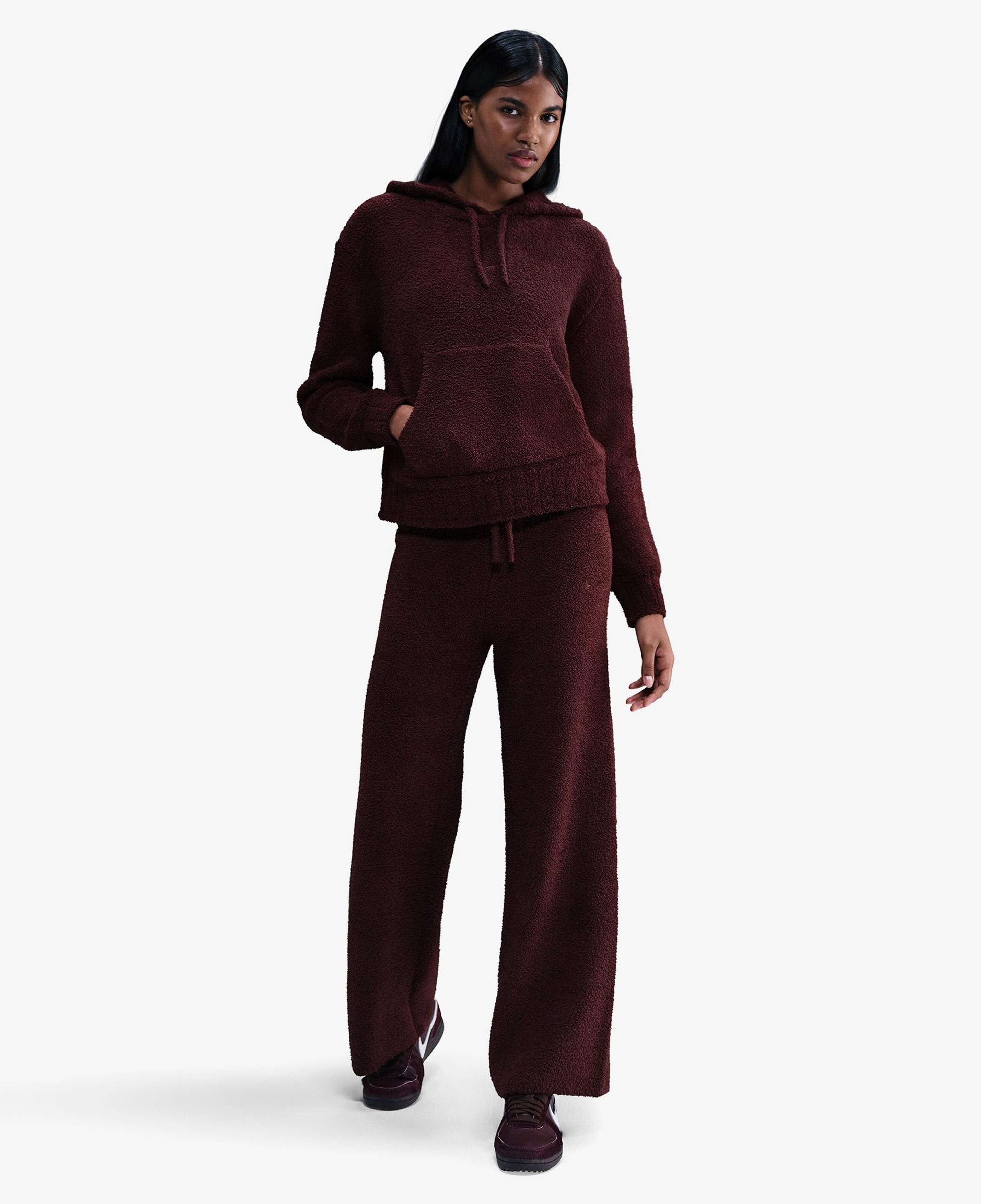 Nike Sportswear Phoenix Cozy Bouclé Kadın Bordo Eşofman Altı