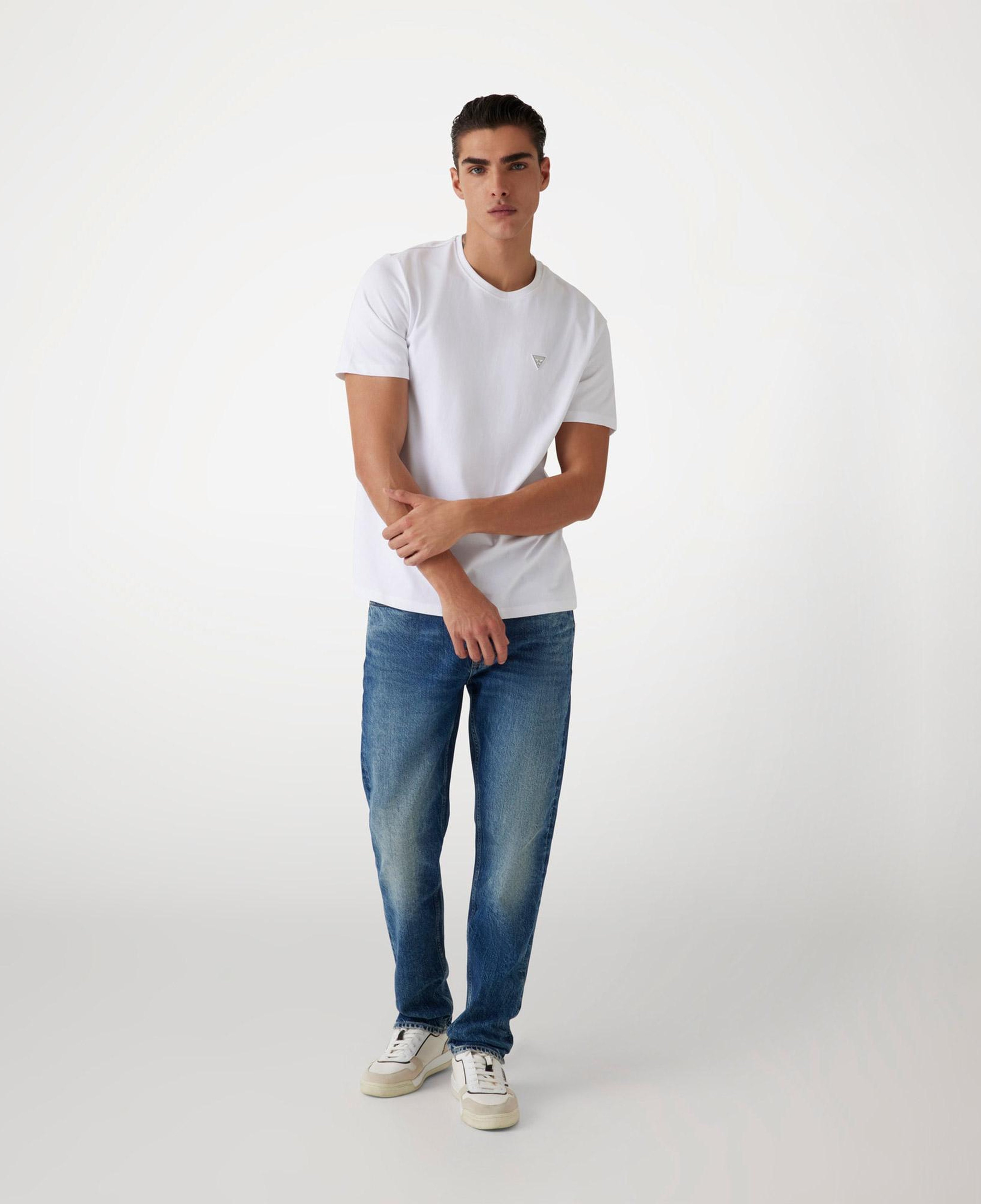 Guess Patch Regular Fit Erkek Beyaz T-Shirt