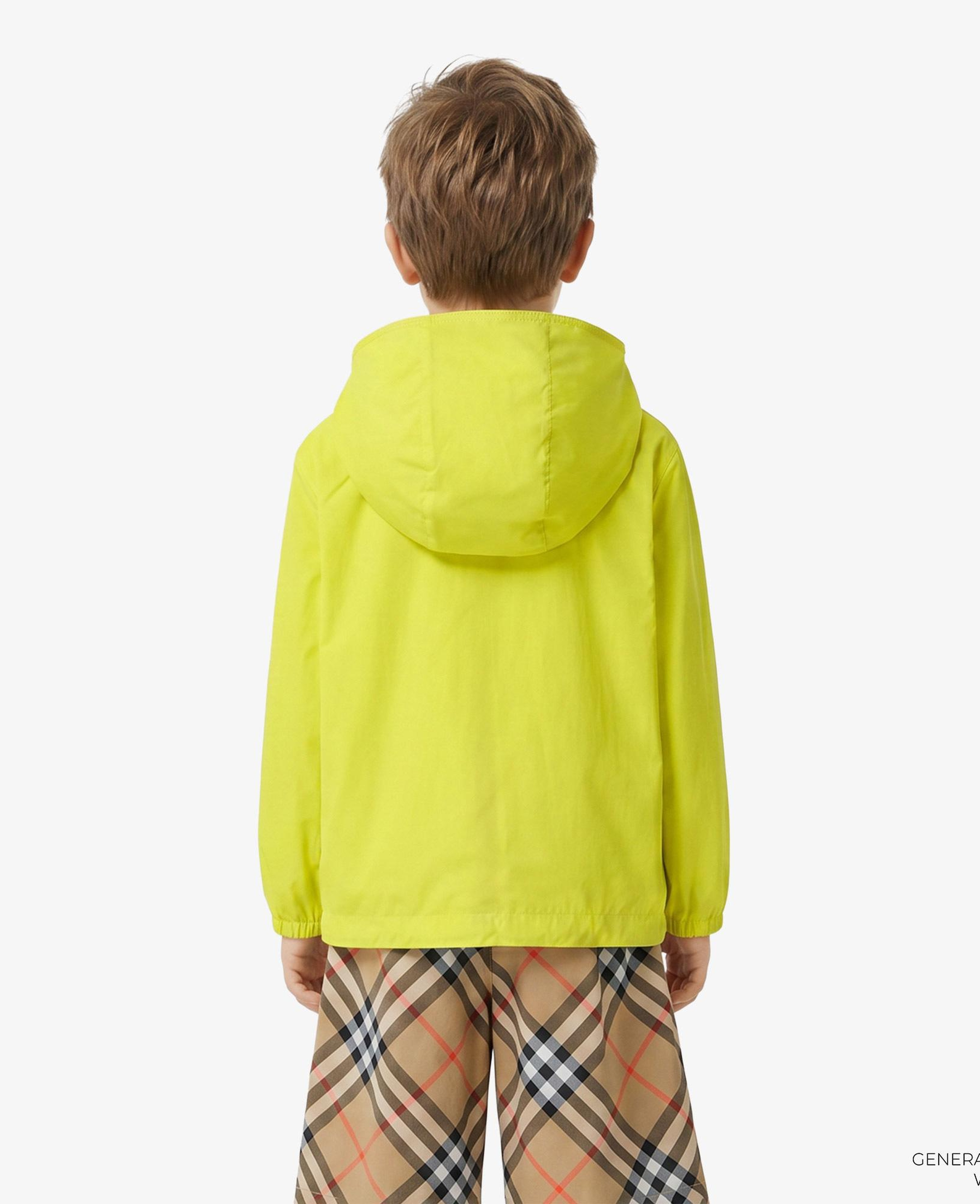 Burberry Checker-Tape Nylon Hooded Çocuk Sarı Mont