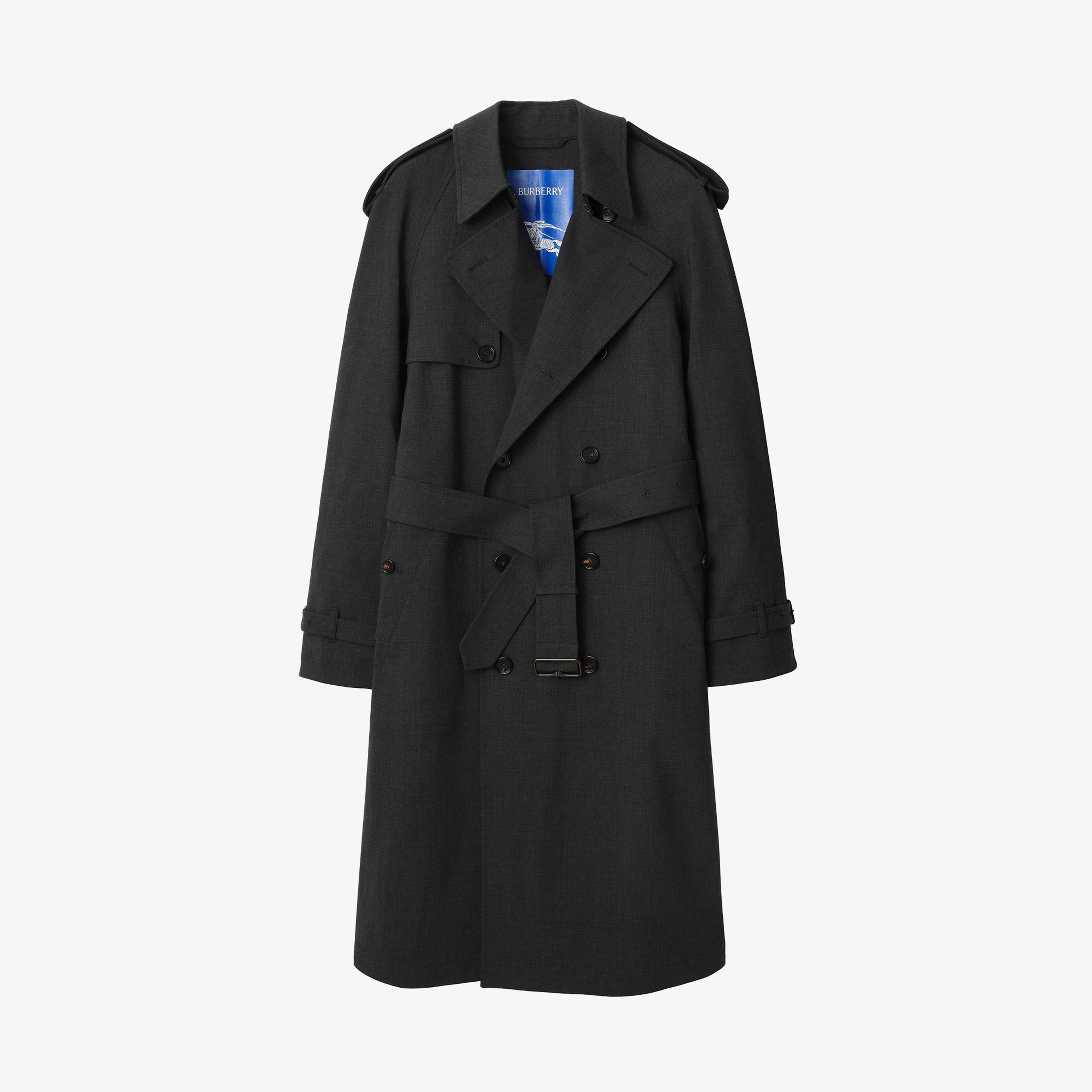 Burberry Erkek Gri Kaban