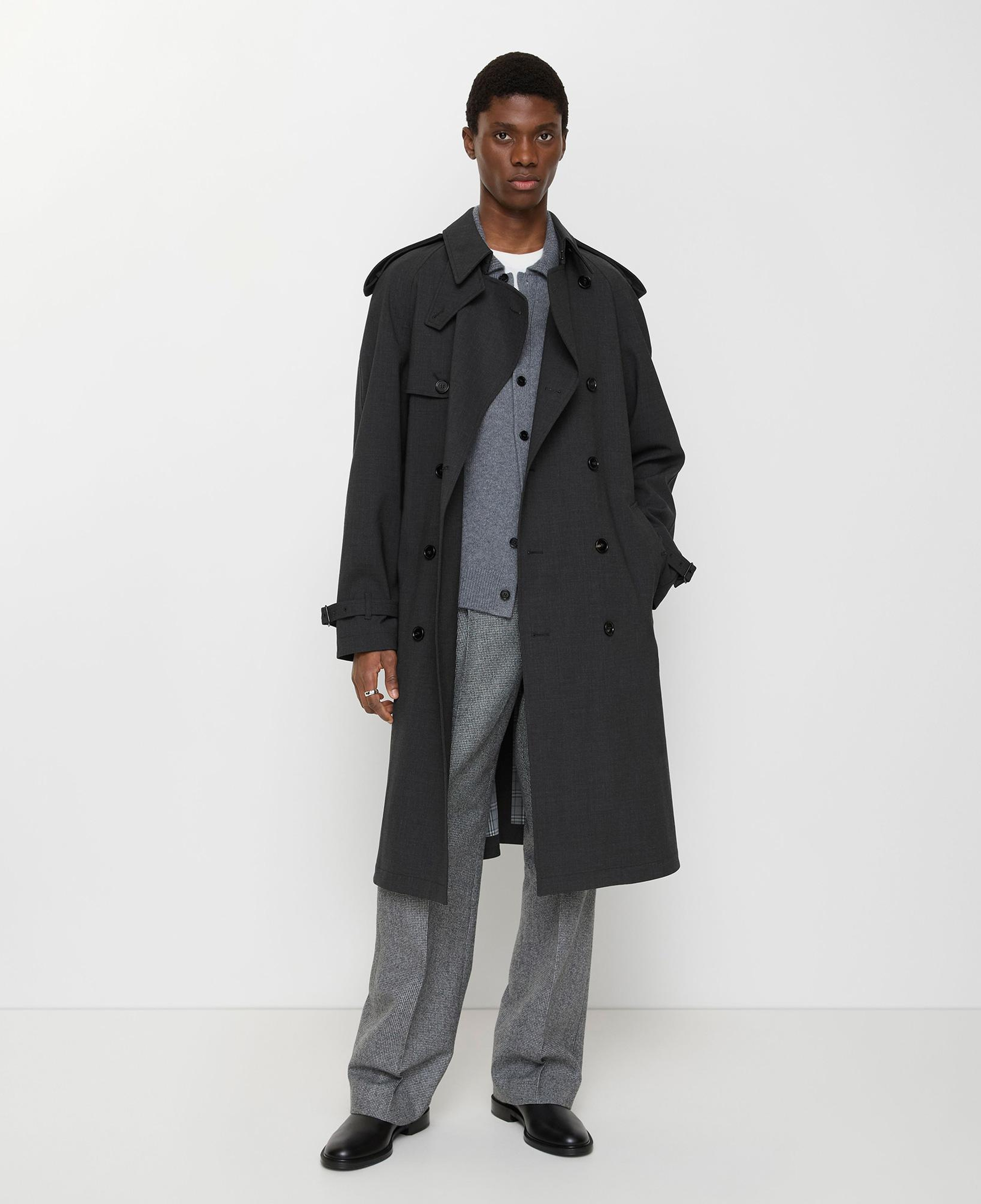 Burberry Erkek Gri Kaban