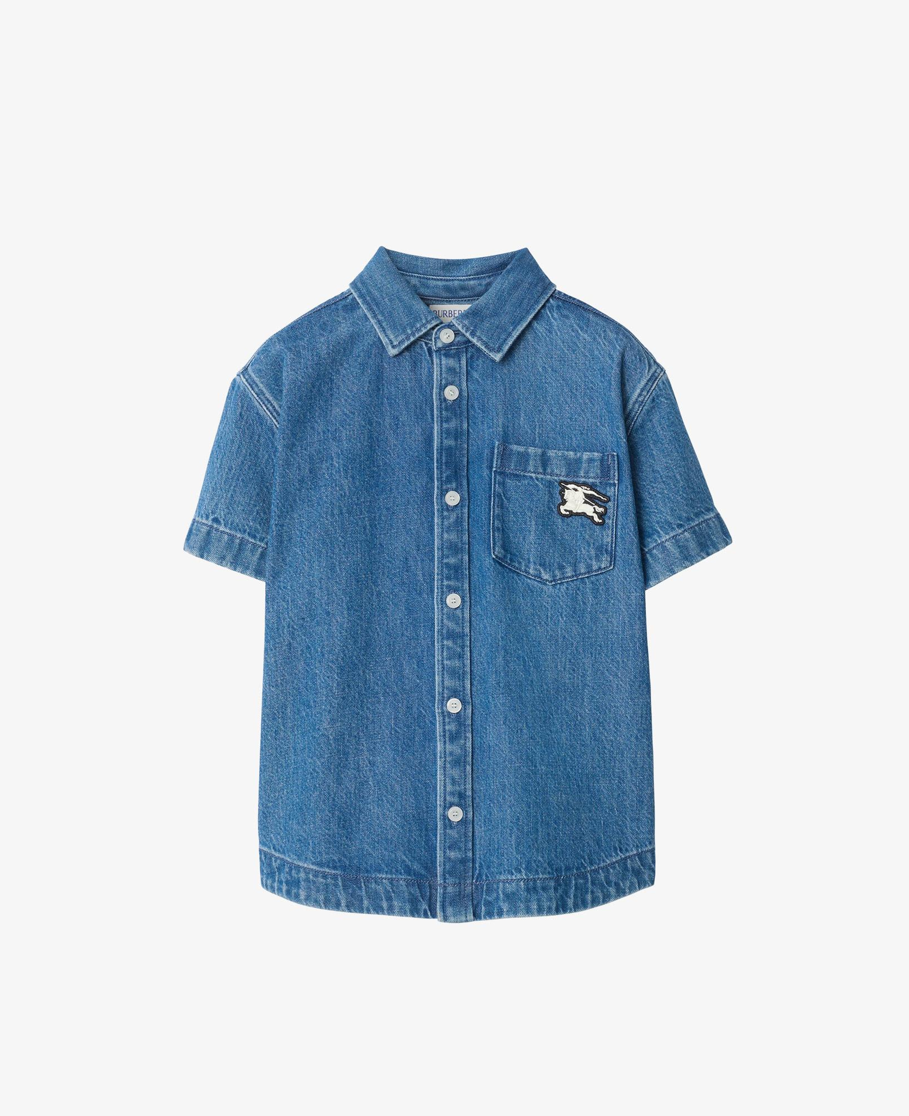 Burberry Denim Çocuk Mavi Gömlek