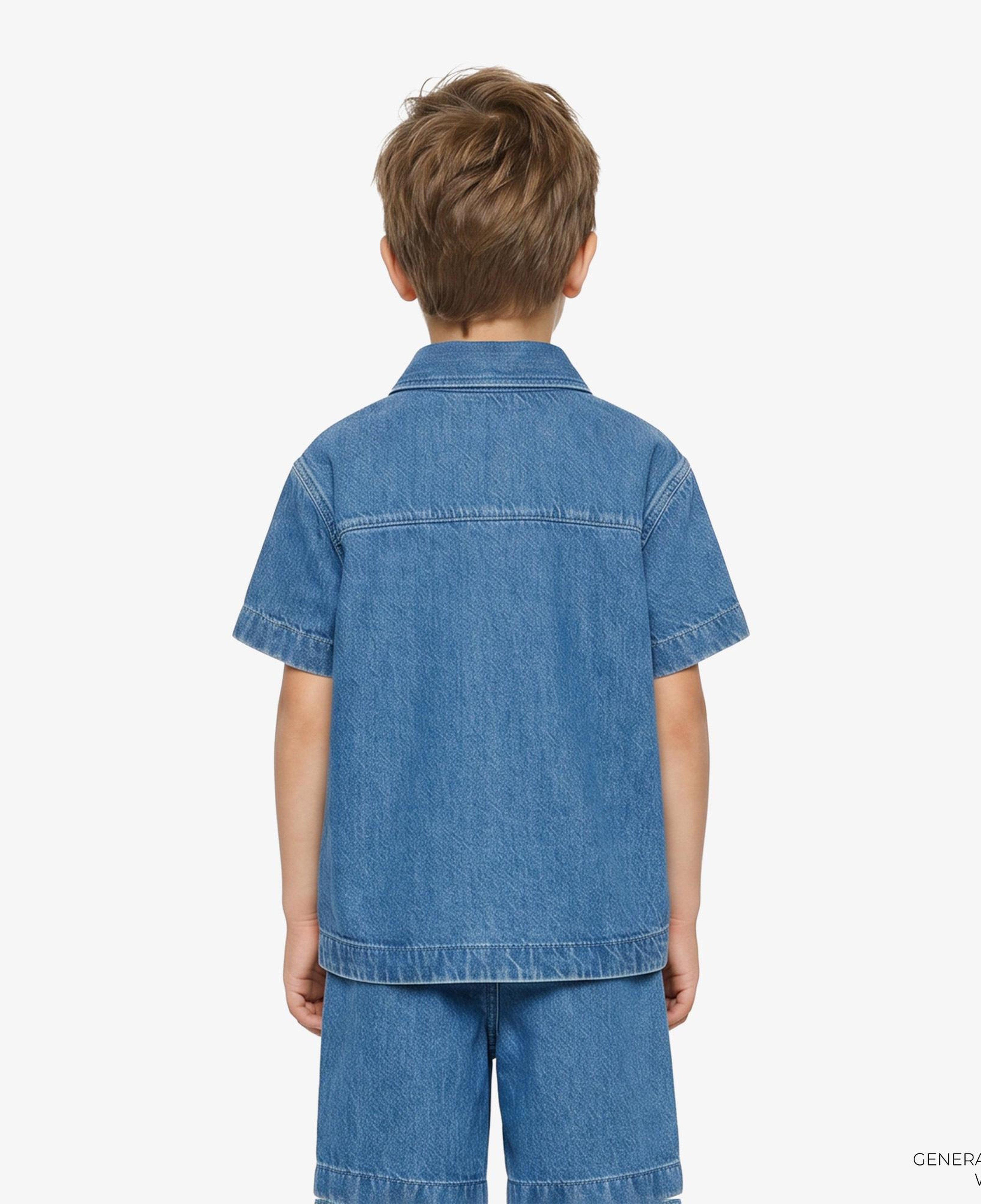 Burberry Denim Çocuk Mavi Gömlek