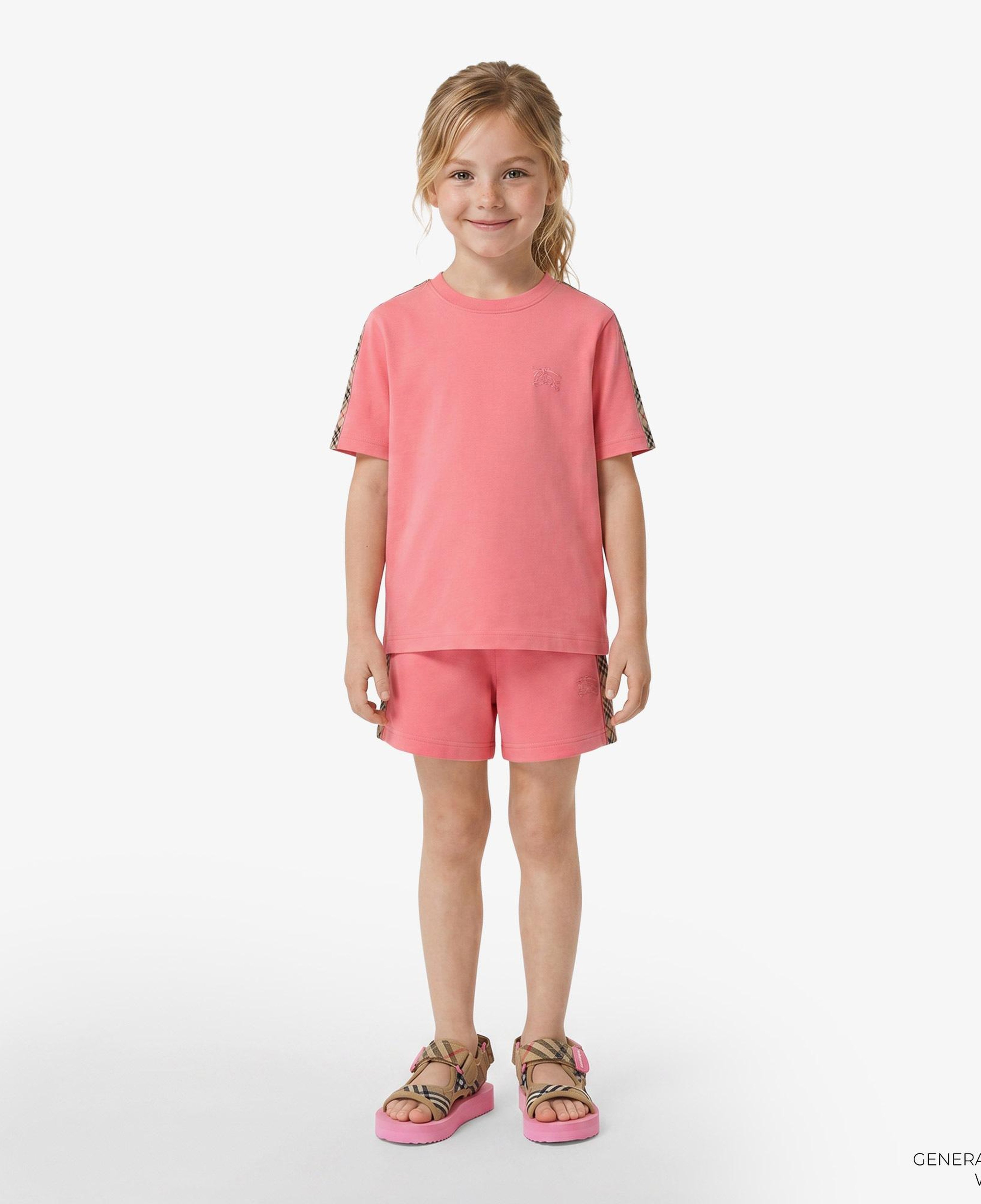 Burberry Check Trim Cotton Çocuk Pembe Şort