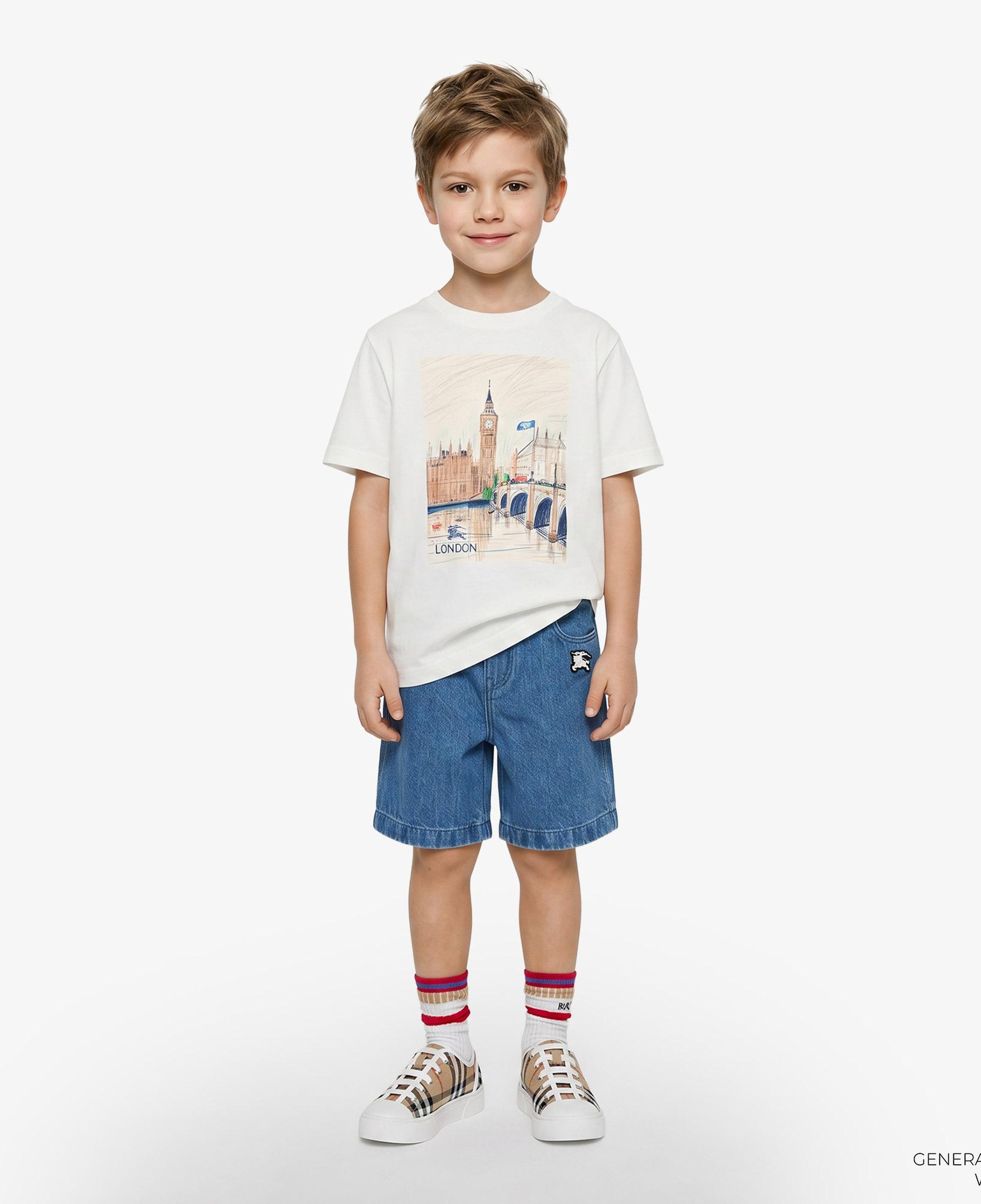 Burberry Denim Çocuk Mavi Şort