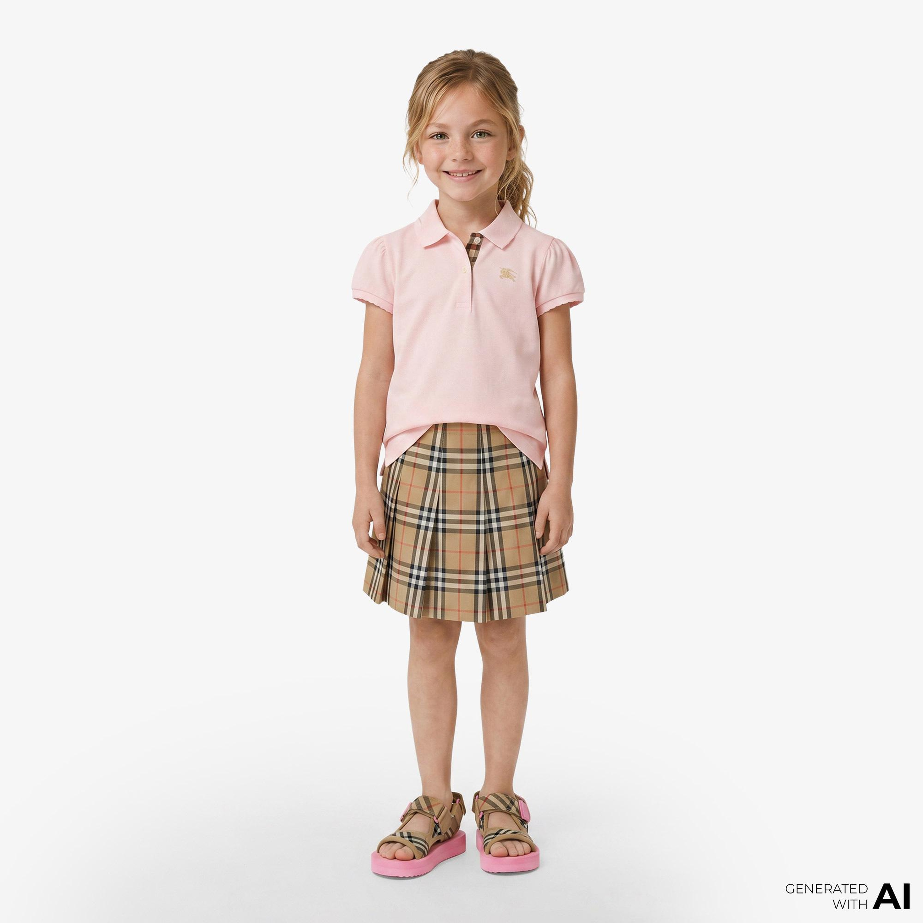 Burberry Cotton Çocuk Pembe Polo