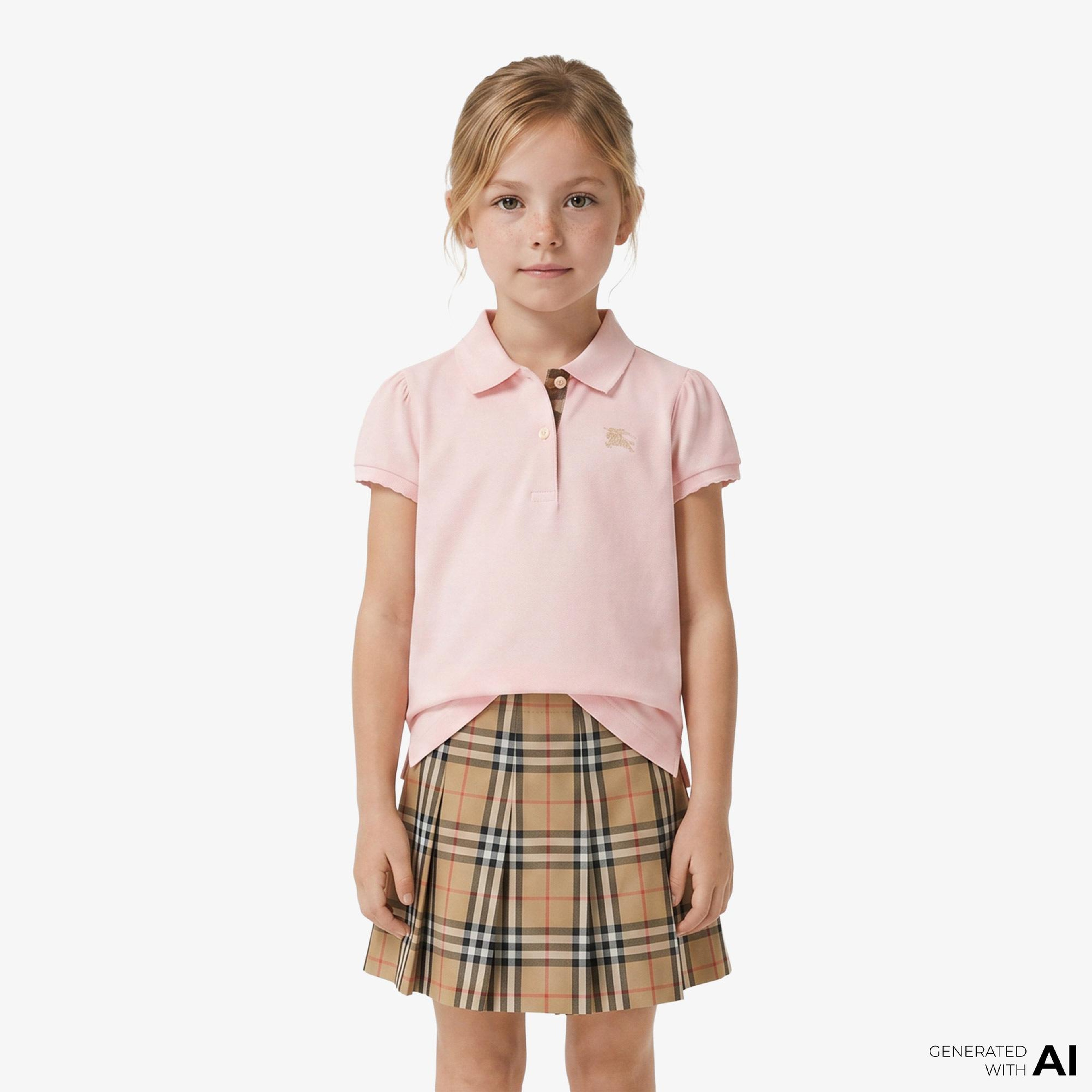Burberry Cotton Çocuk Pembe Polo