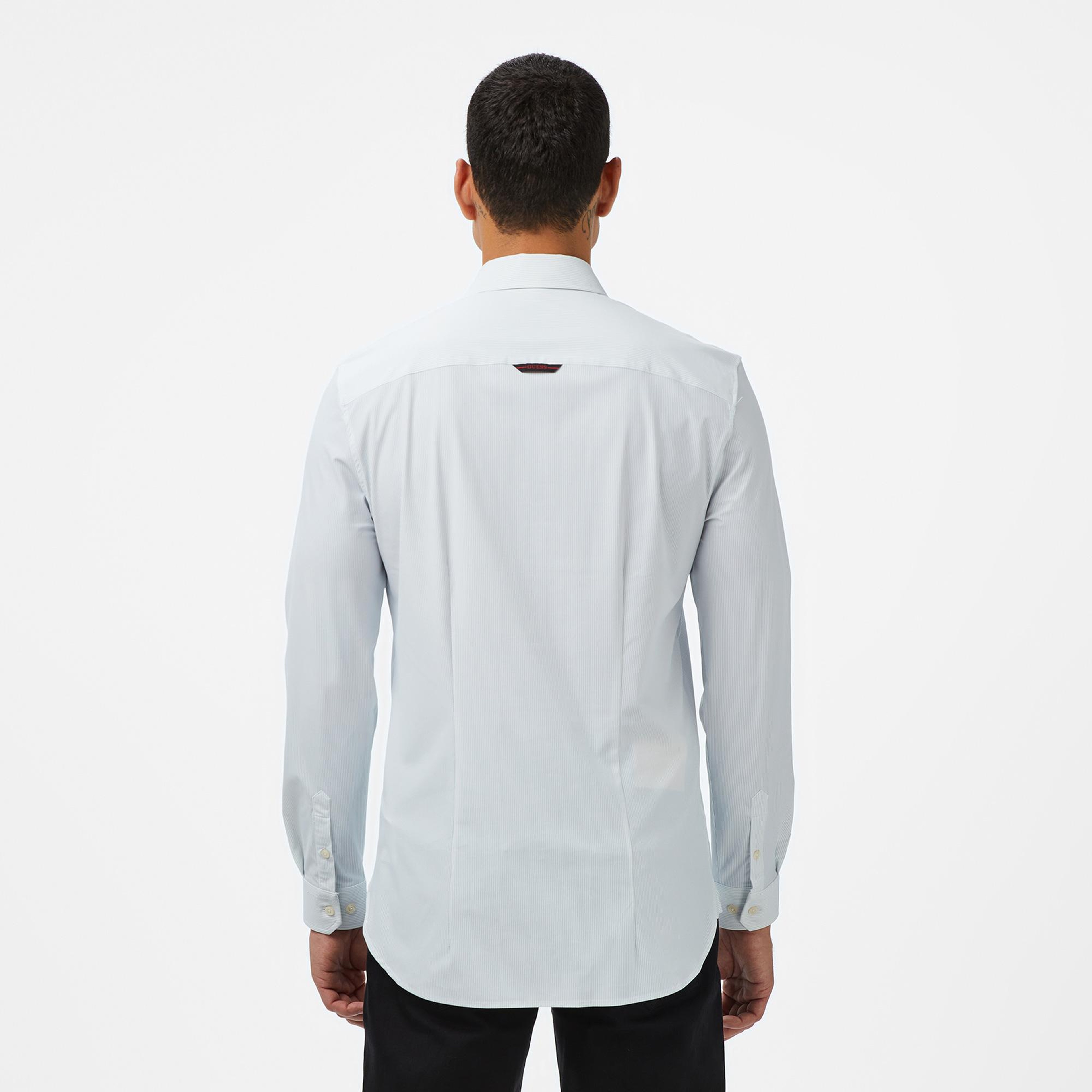 Guess Sunset Slim Fit Erkek Mavi Gömlek