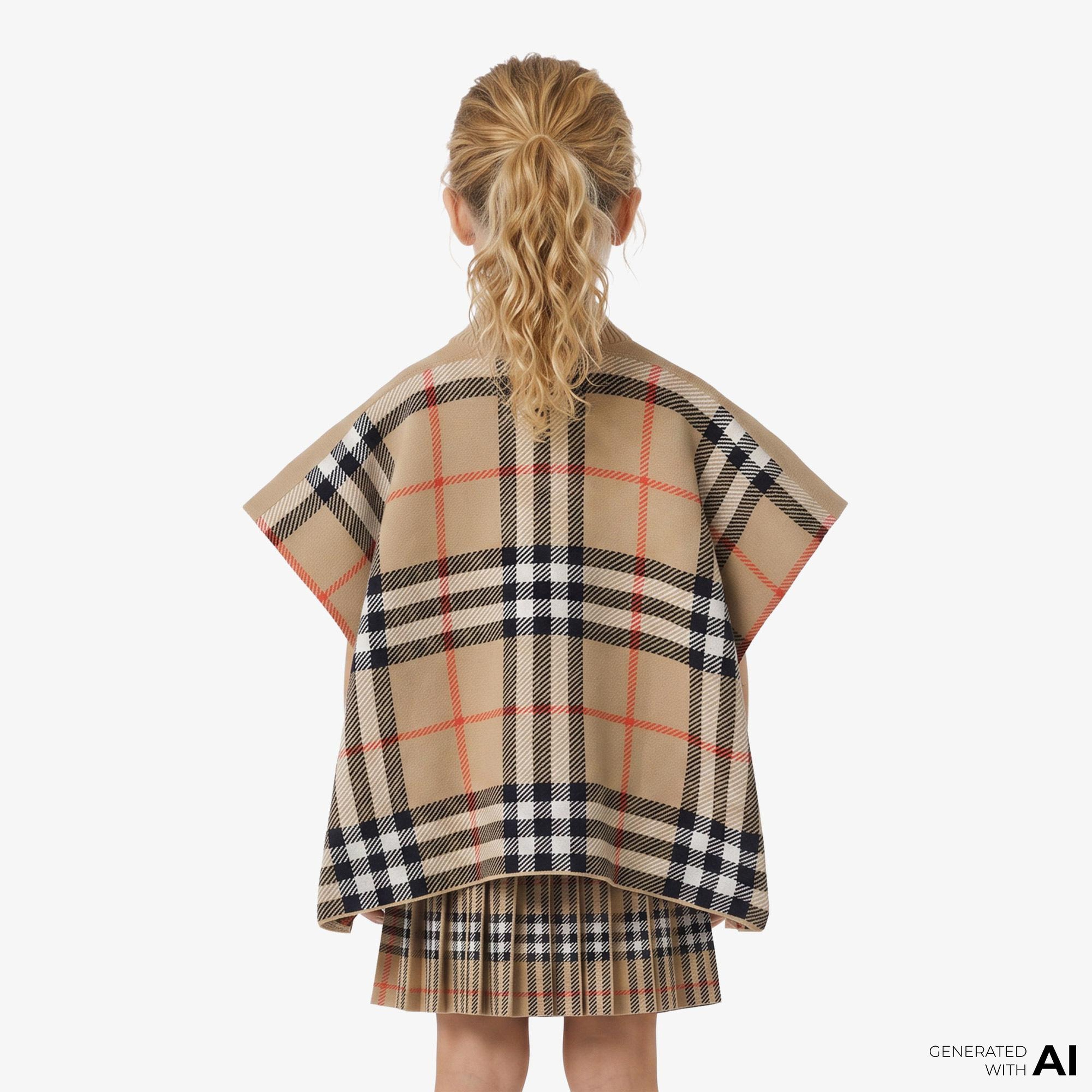 Burberry Isobel Check Çocuk Bej Ceket