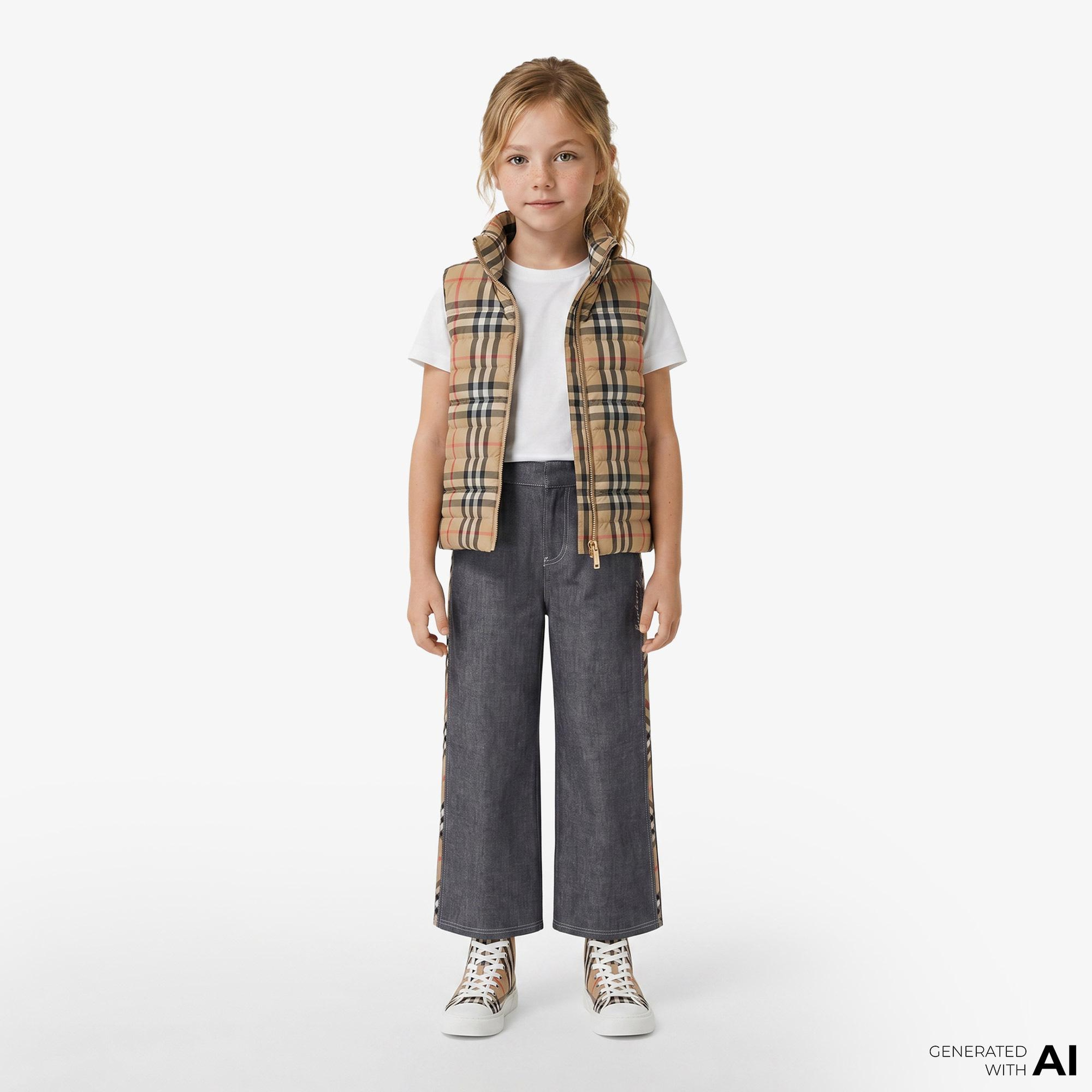 Burberry Cecılıa Çocuk Bej Yelek