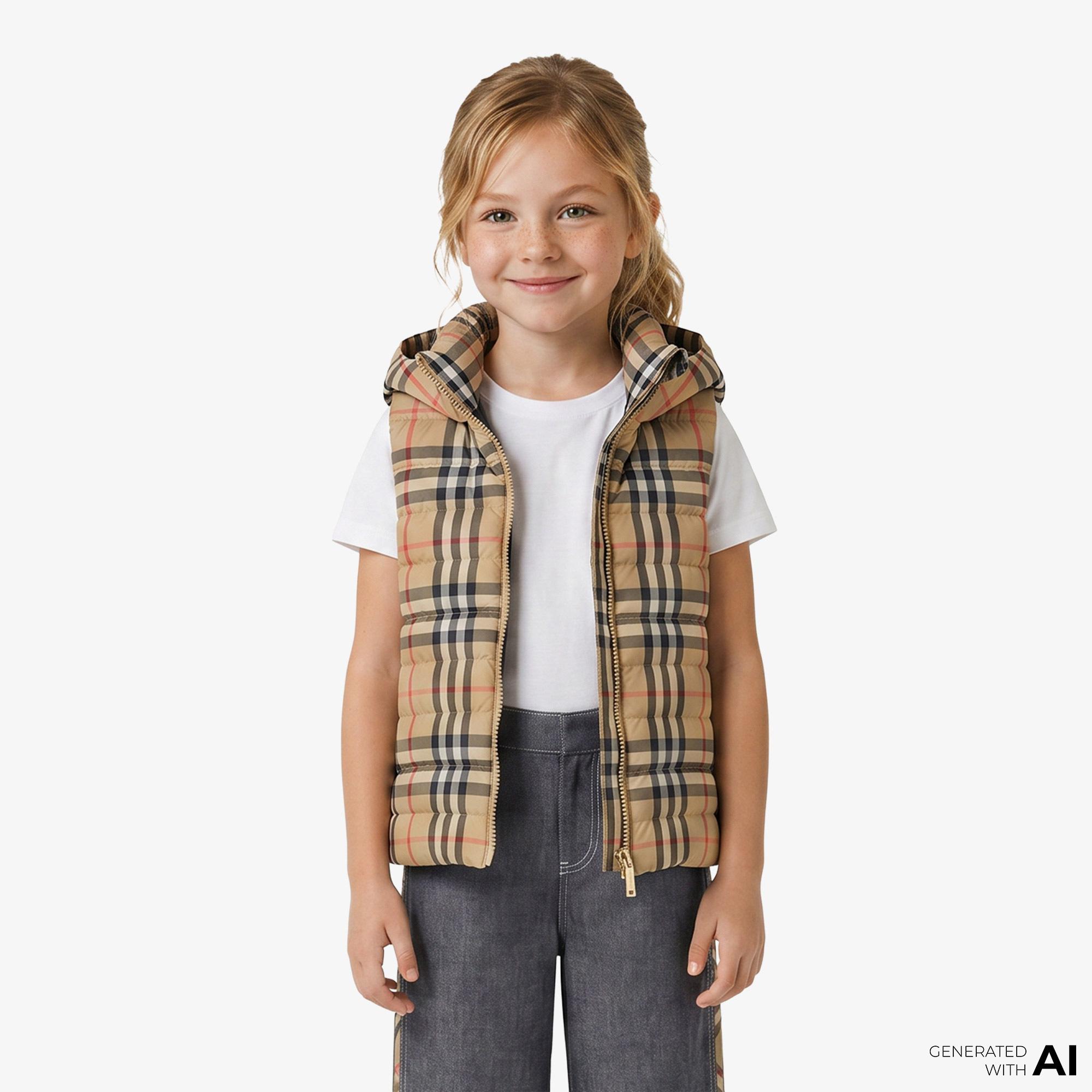 Burberry Cecılıa Çocuk Bej Yelek