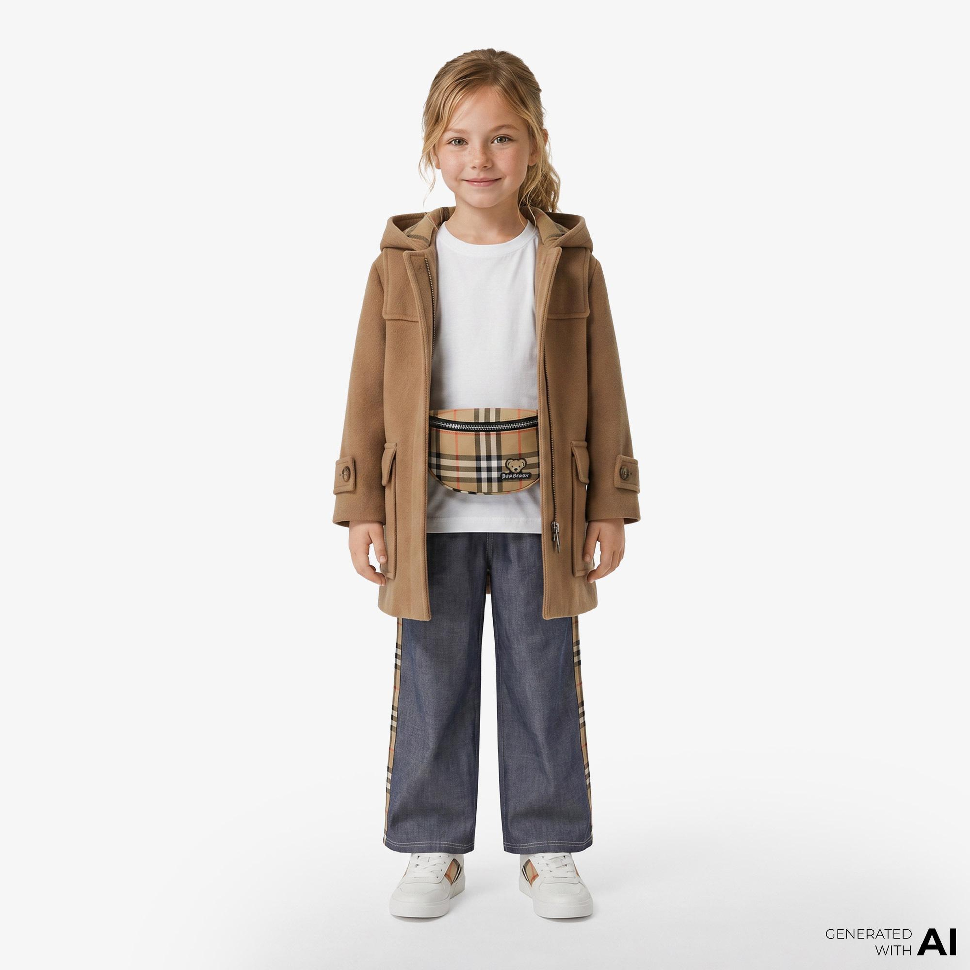 Burberry Edward Çocuk Bej Kaban