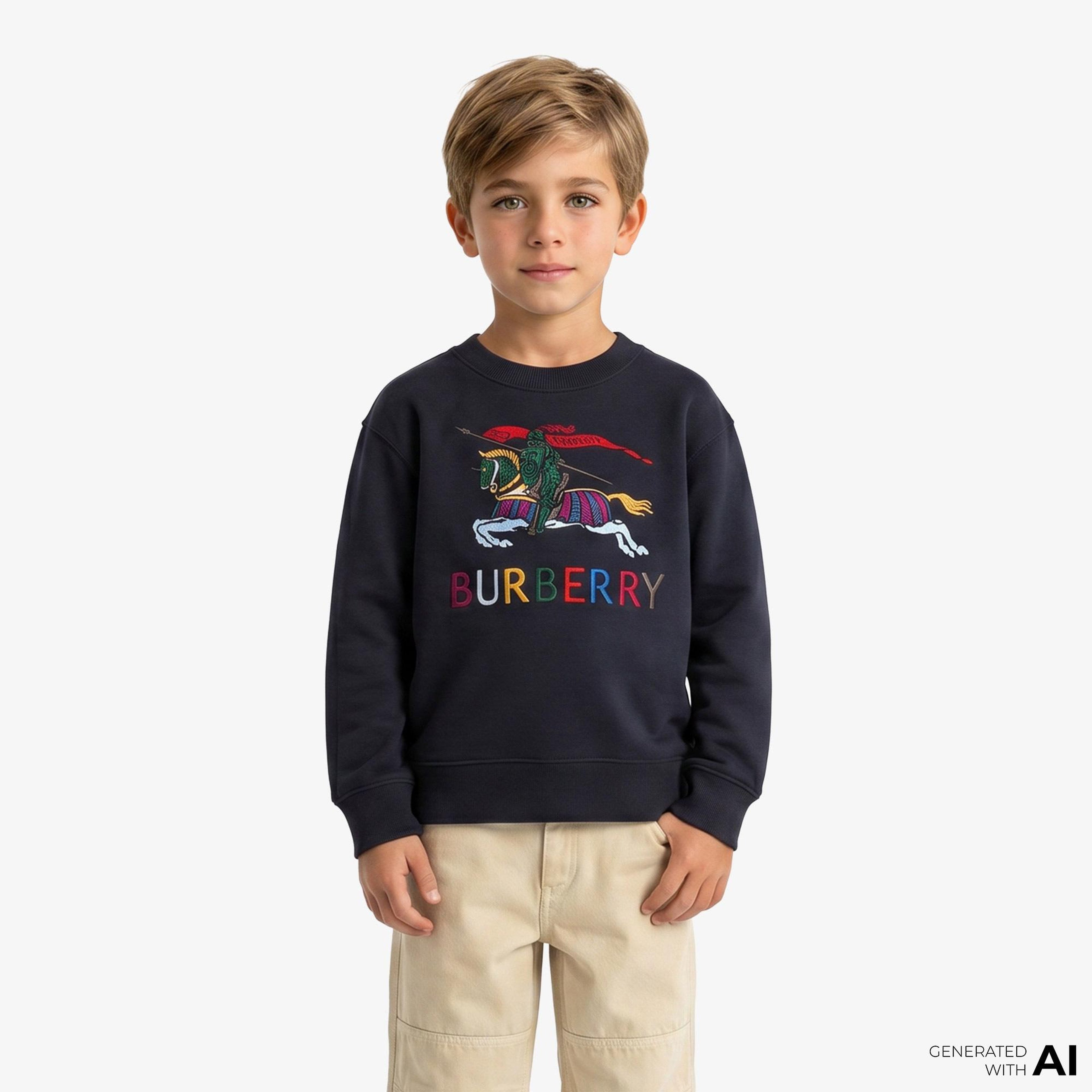 Burberry Mathew Ekd Çocuk Lacivert Sweatshirt