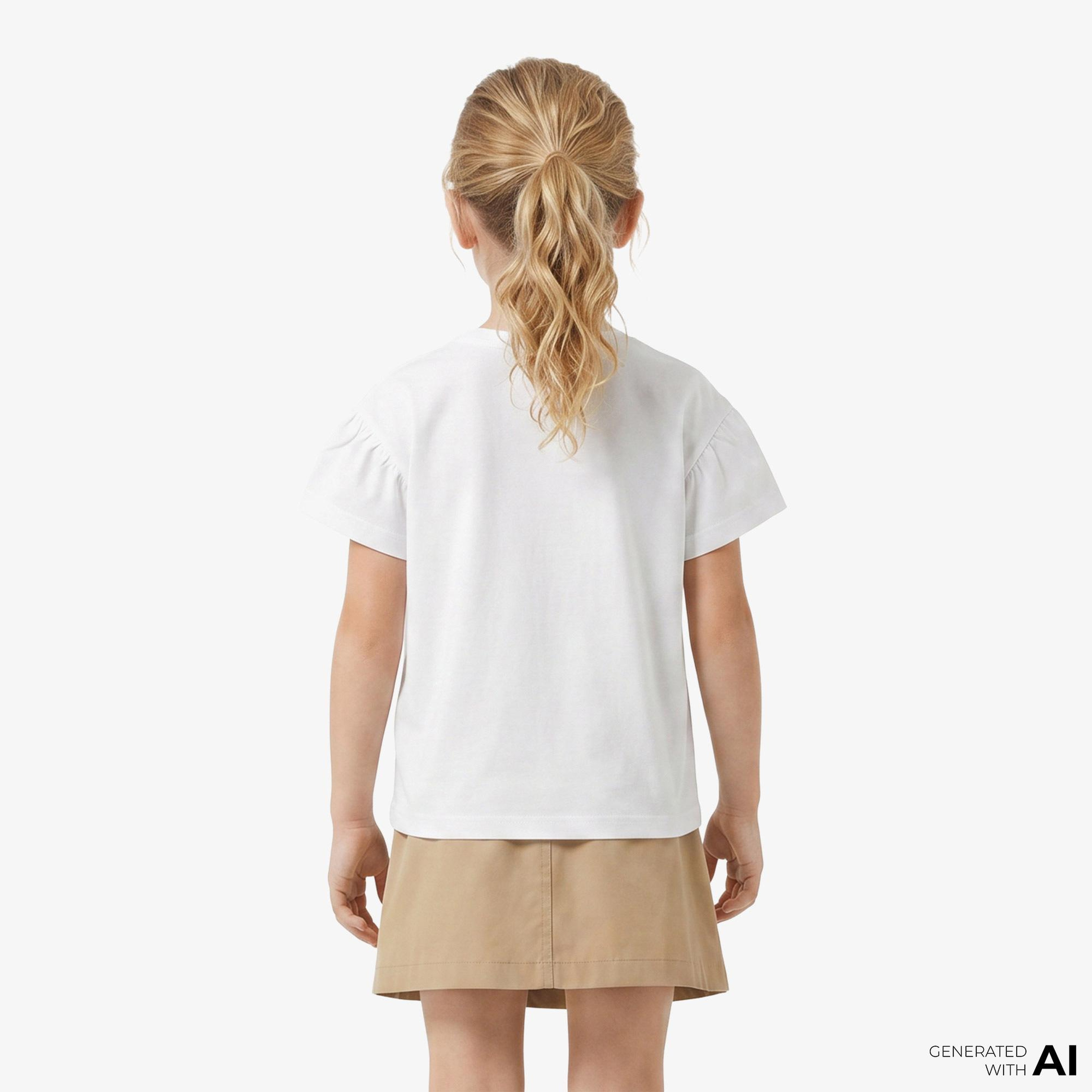 Burberry Roxy Crystal Çocuk Beyaz T-Shirt