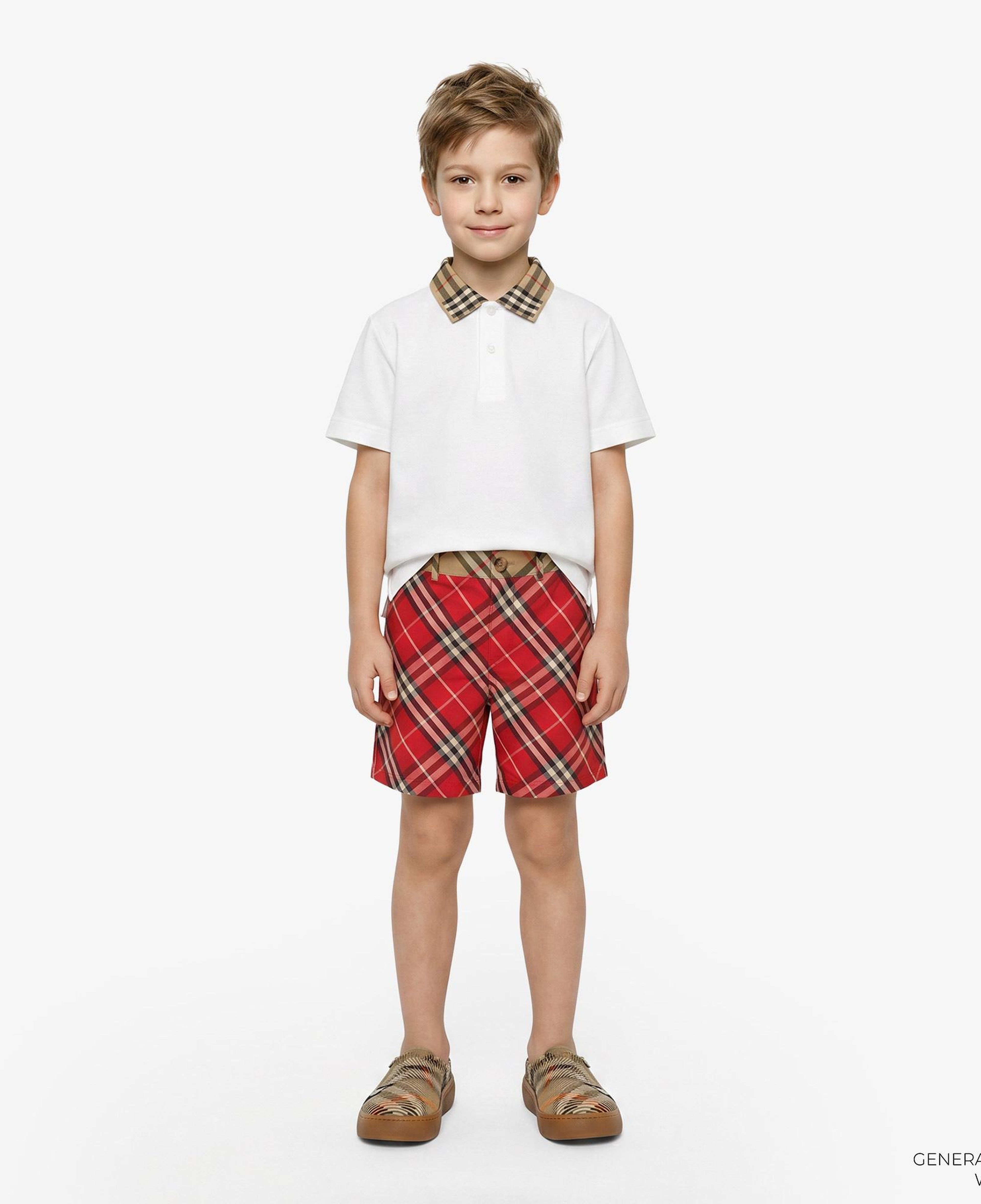 Burberry Oscar Check Çocuk Kırmızı Şort