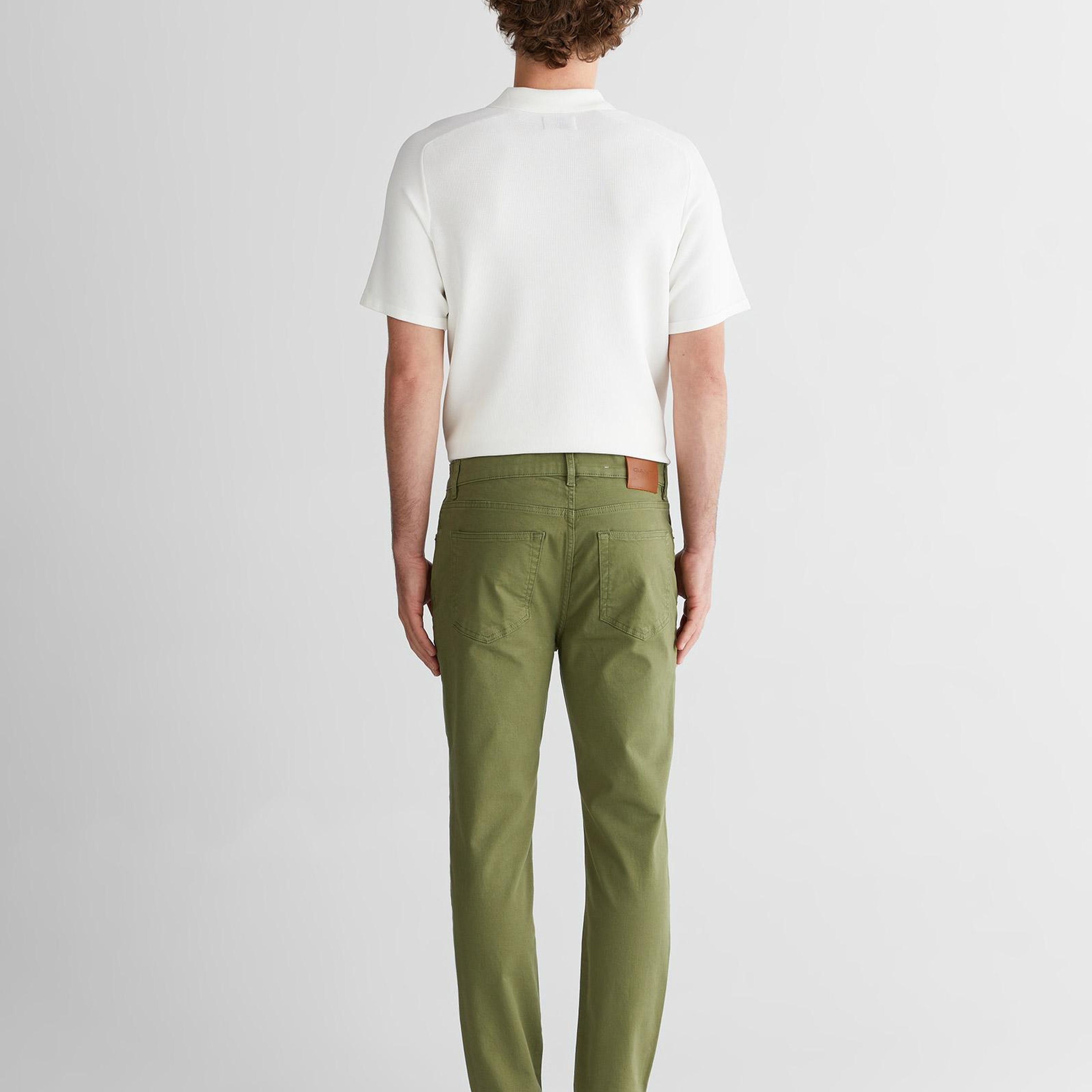 GANT Erkek Yeşil Slim Fit Jean